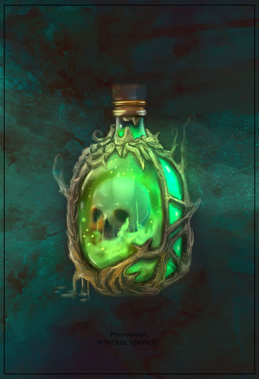 General 874x1280 skull neon green jar portrait display potions simple background minimalism
