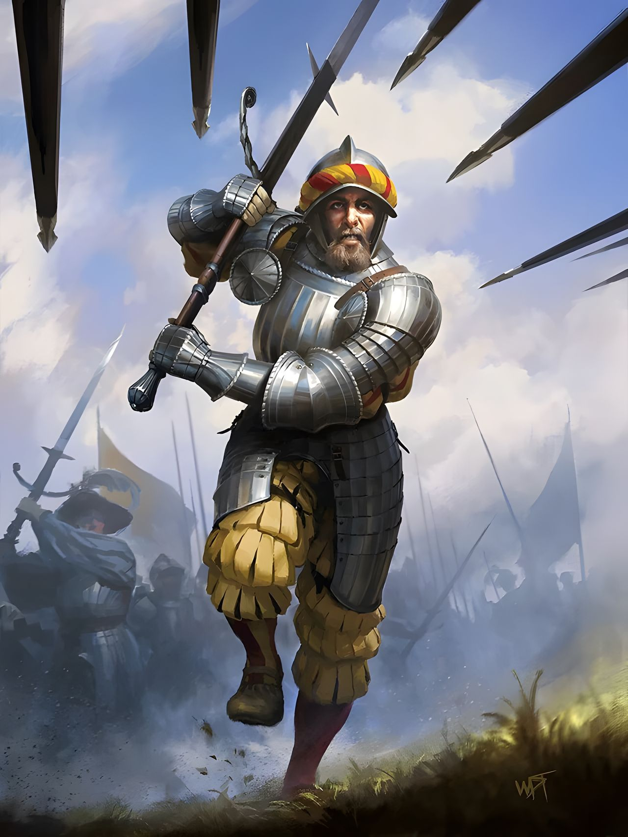 General 1280x1706 artwork knight Landsknecht army war greatsword