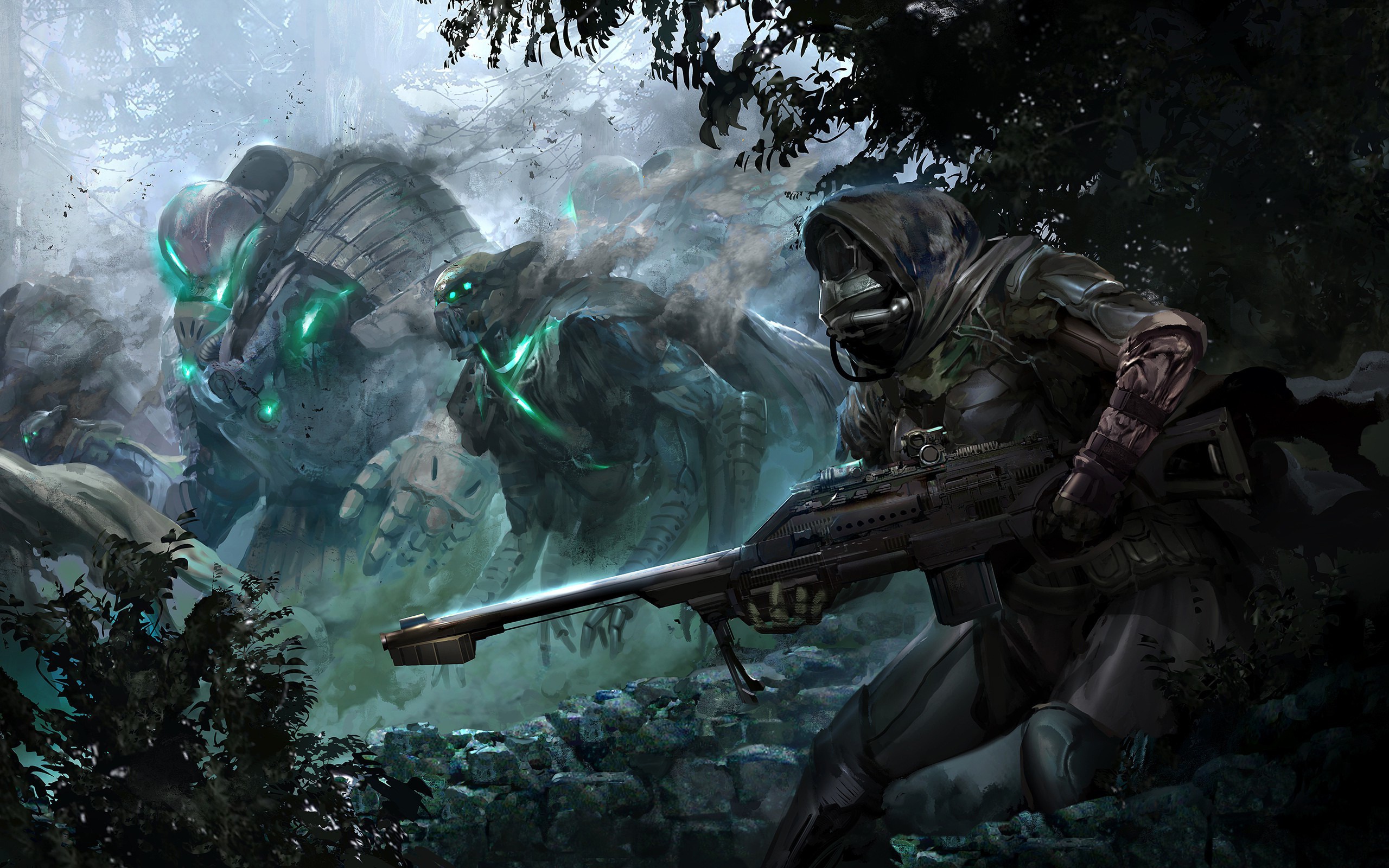 General 2560x1600 Destiny 2 video games science fiction soldier concept art fallen (destiny) jungle Video Game Heroes