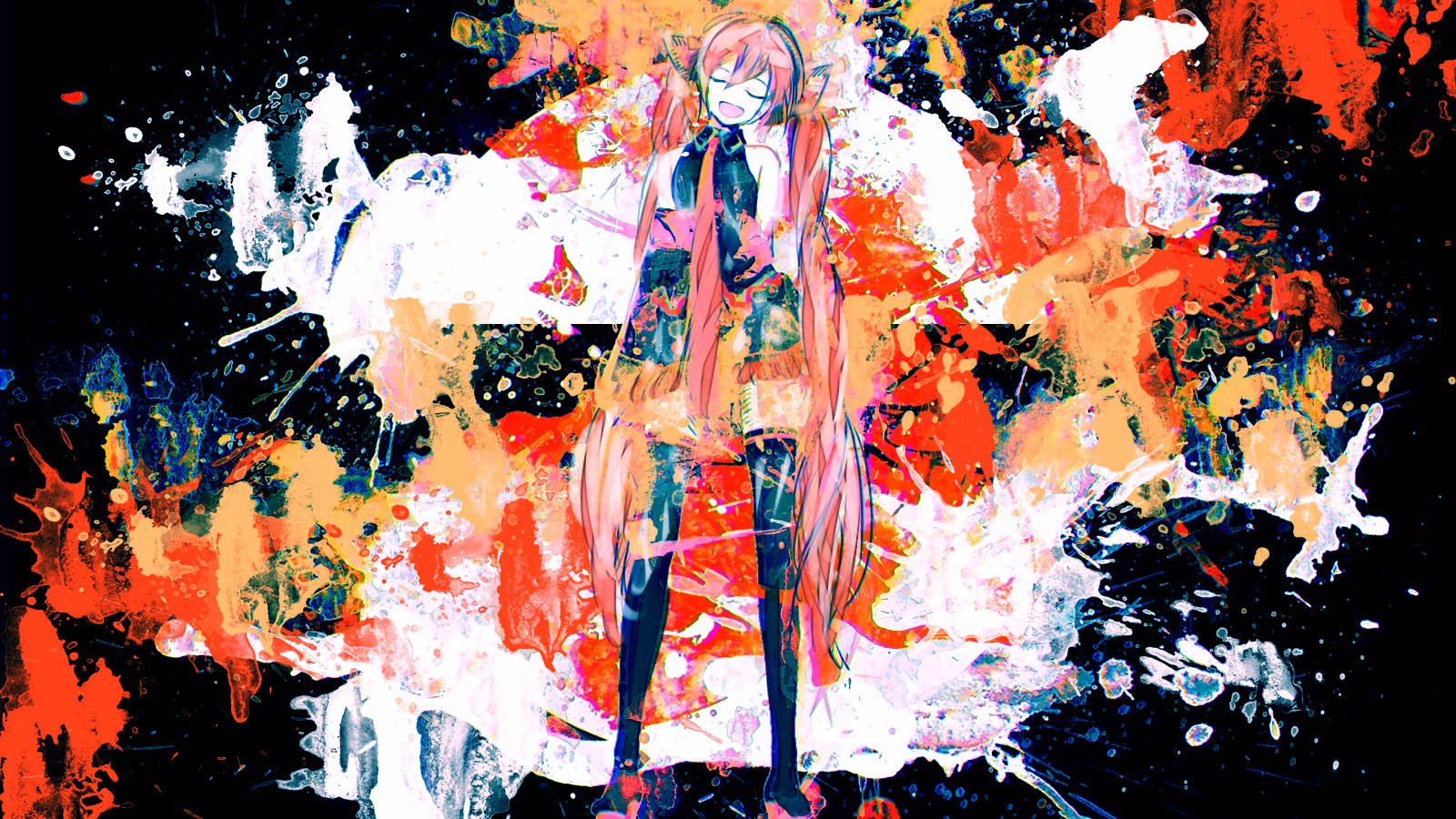 Anime 1600x900 digital art Hatsune Miku Vocaloid anime anime girls artwork