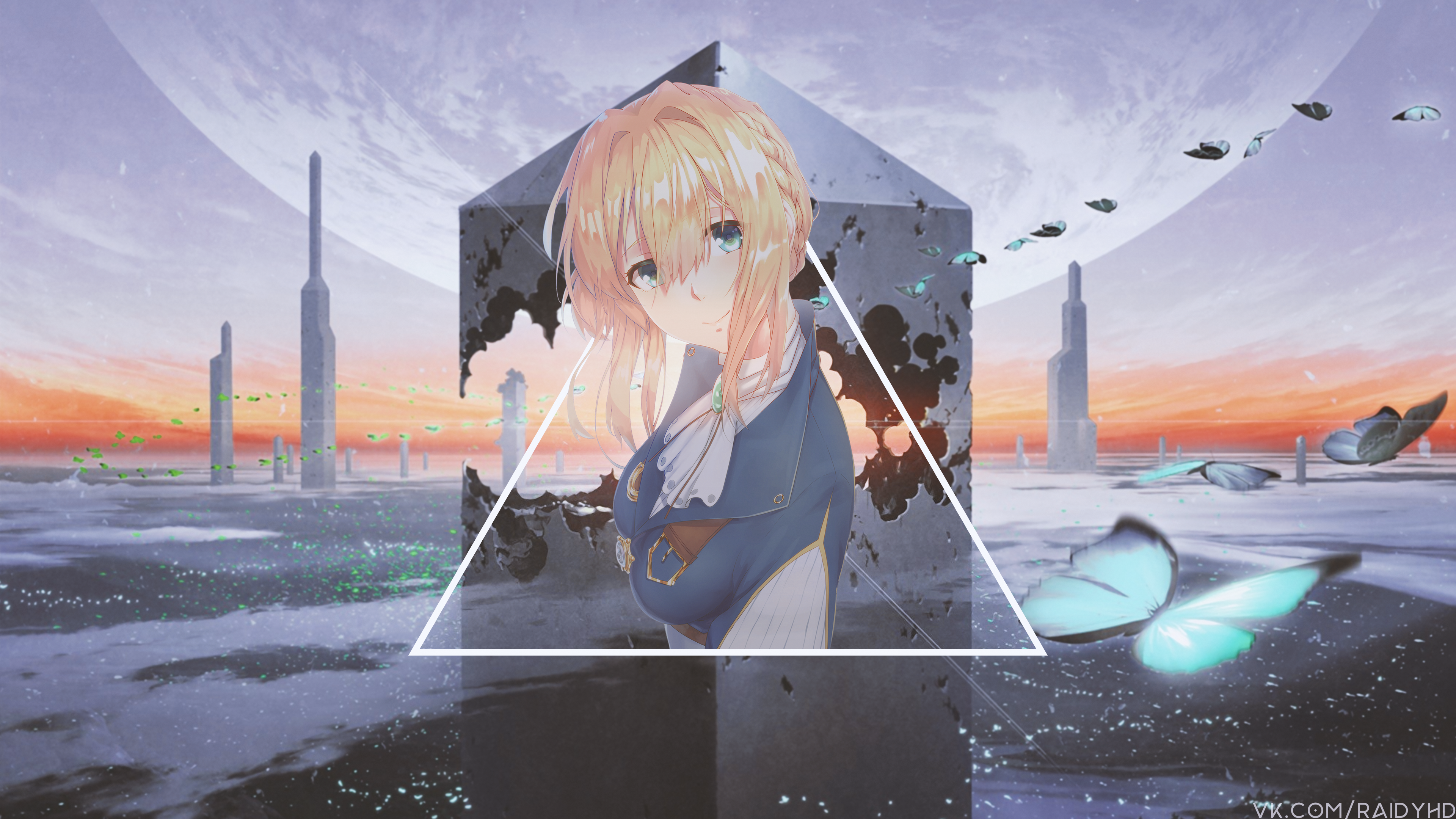 Anime 3840x2160 anime girls picture-in-picture anime Violet Evergarden