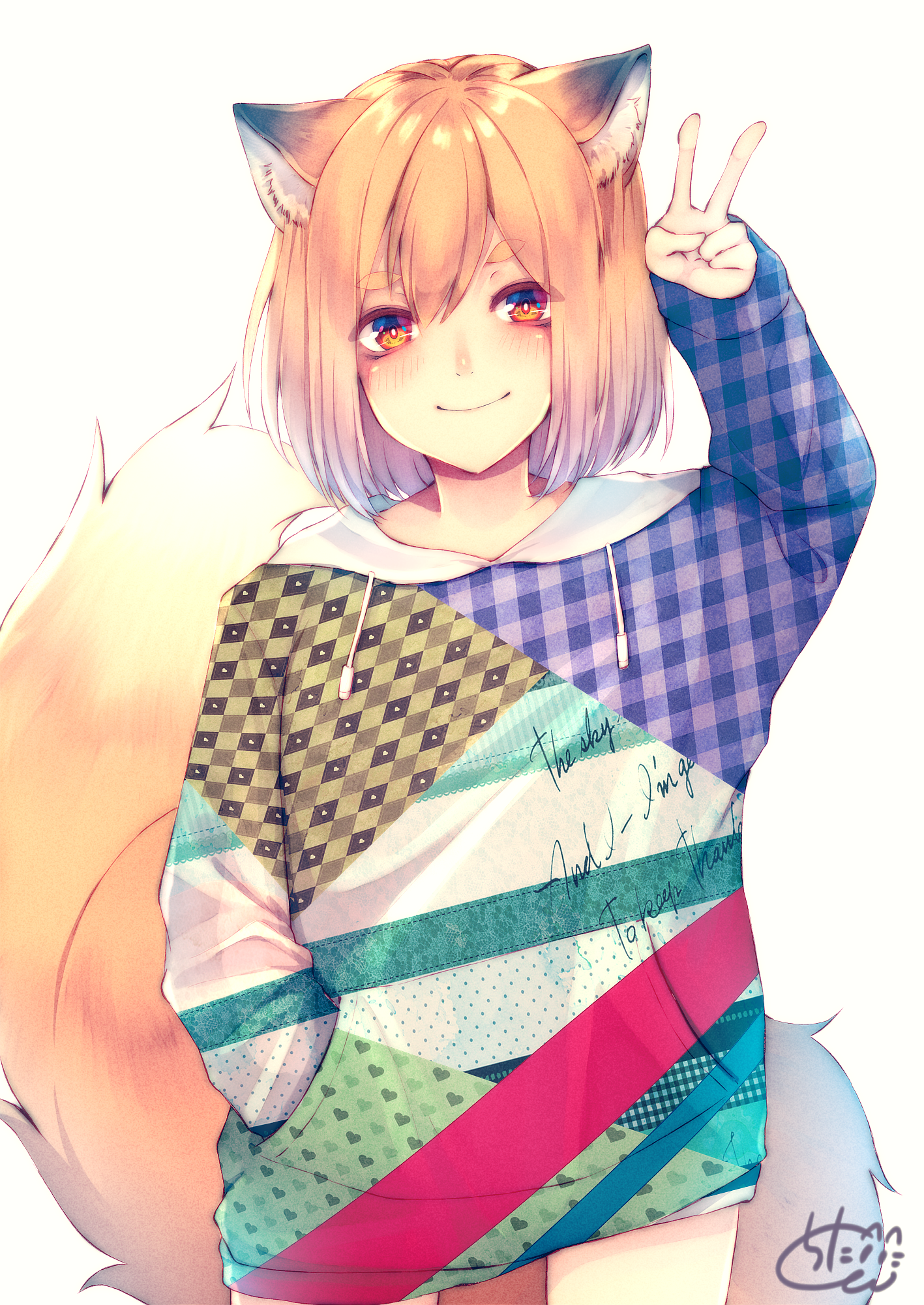 Anime 1417x2000 anime girls anime fox girl simple background