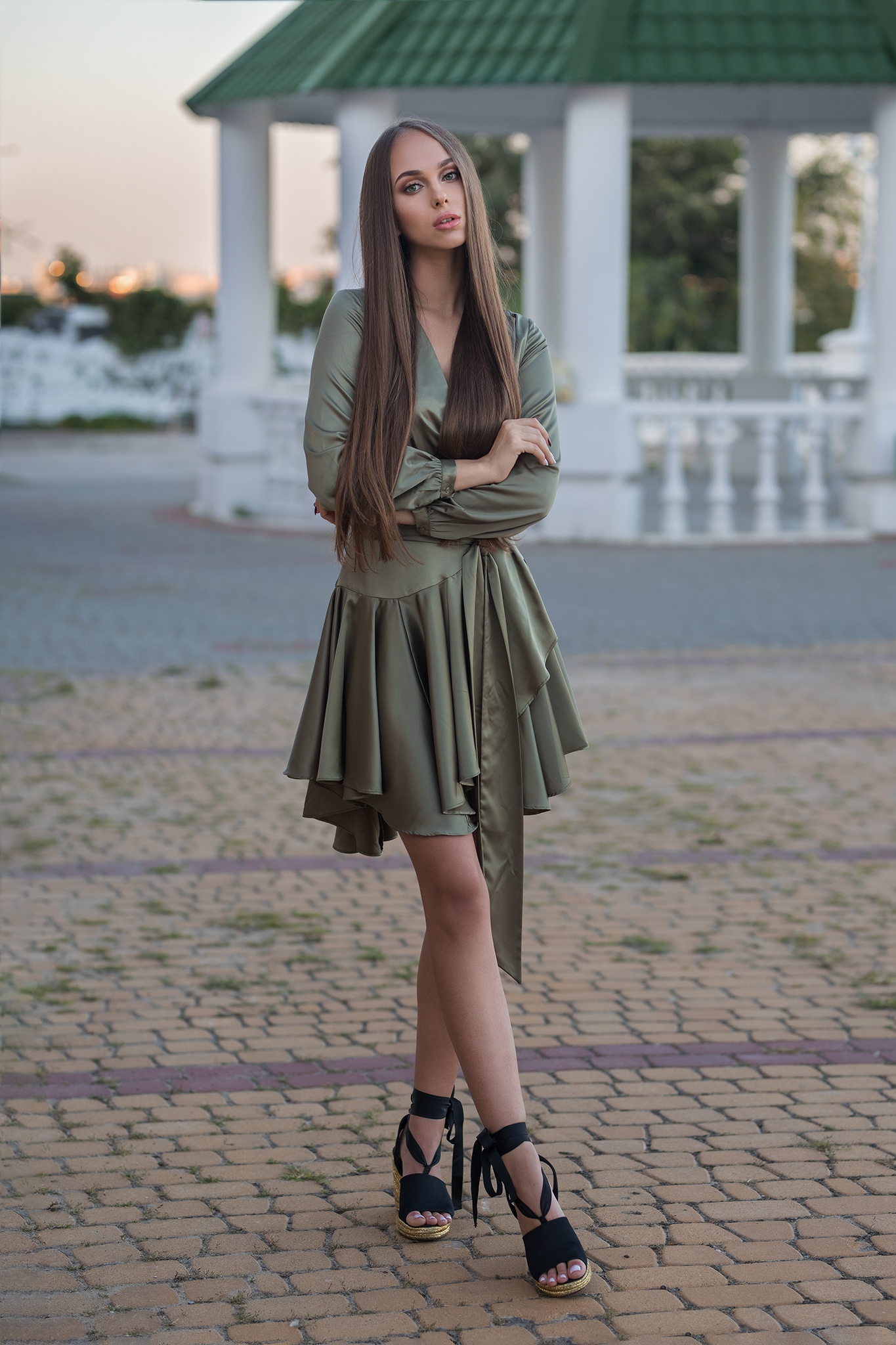 People 1365x2048 Dmitry Shulgin urban standing women model women outdoors brunette long hair Maria Vasilenko