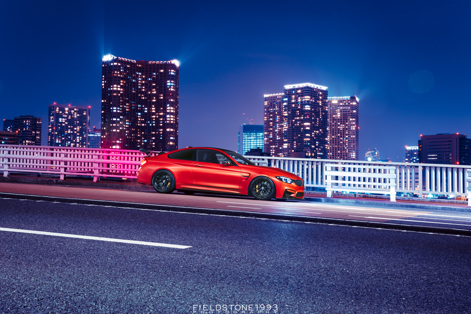 General 2000x1333 car vehicle red cars BMW M4 BMW street outdoors night