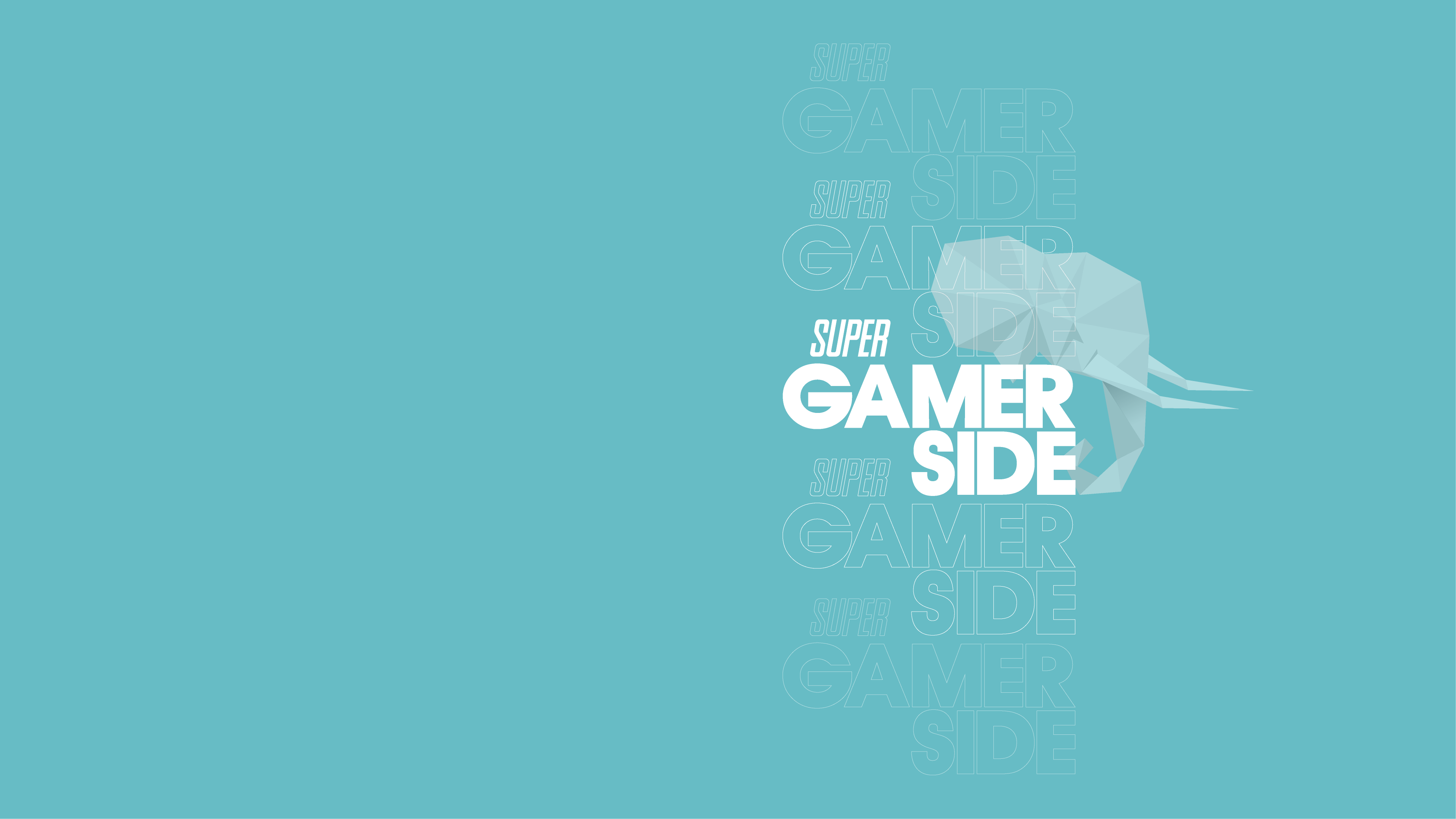General 3840x2160 gamerside podcast simple background elephant cyan cyan background