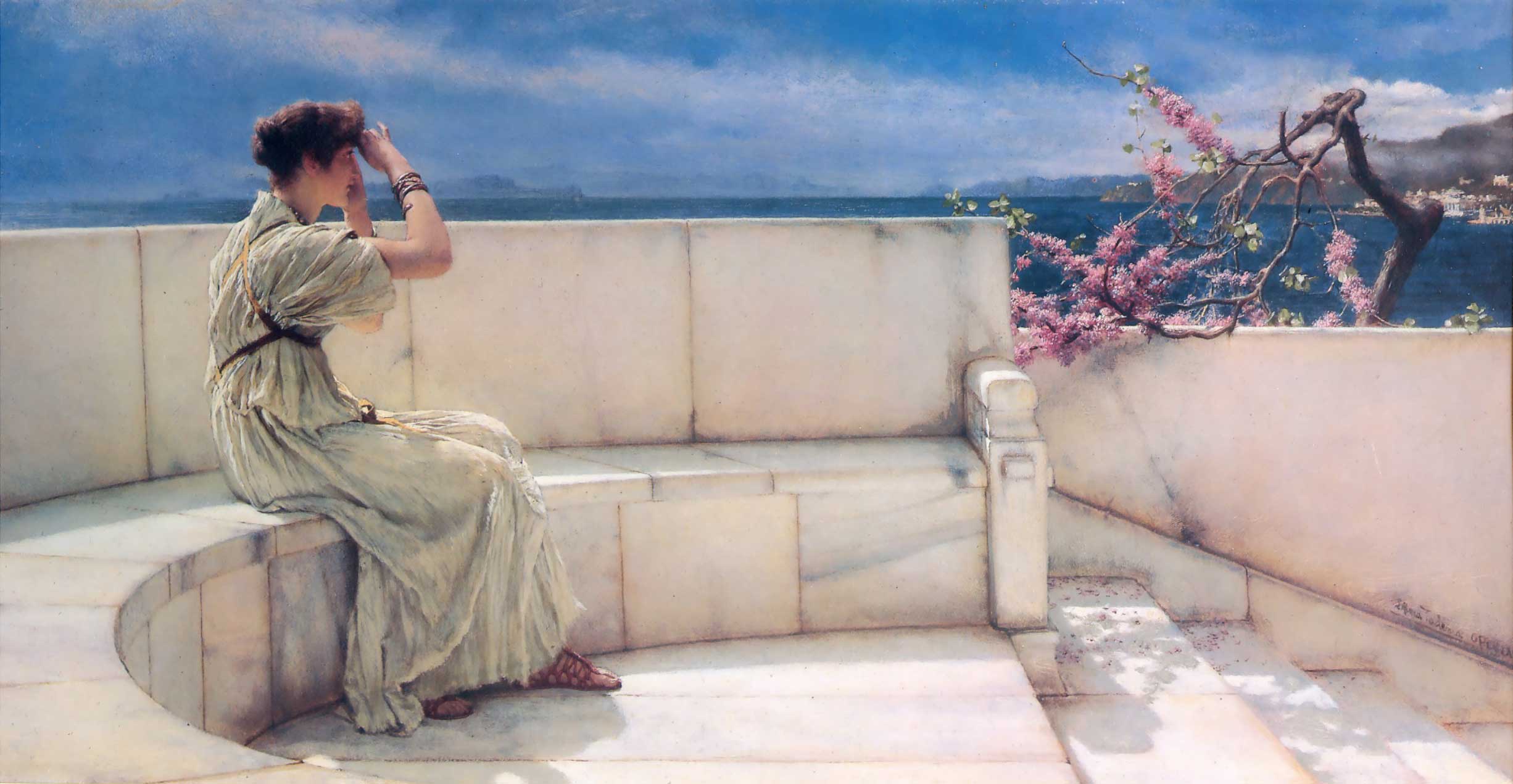 General 2452x1271 Expectations Lawrence Alma-Tadema classic art painting