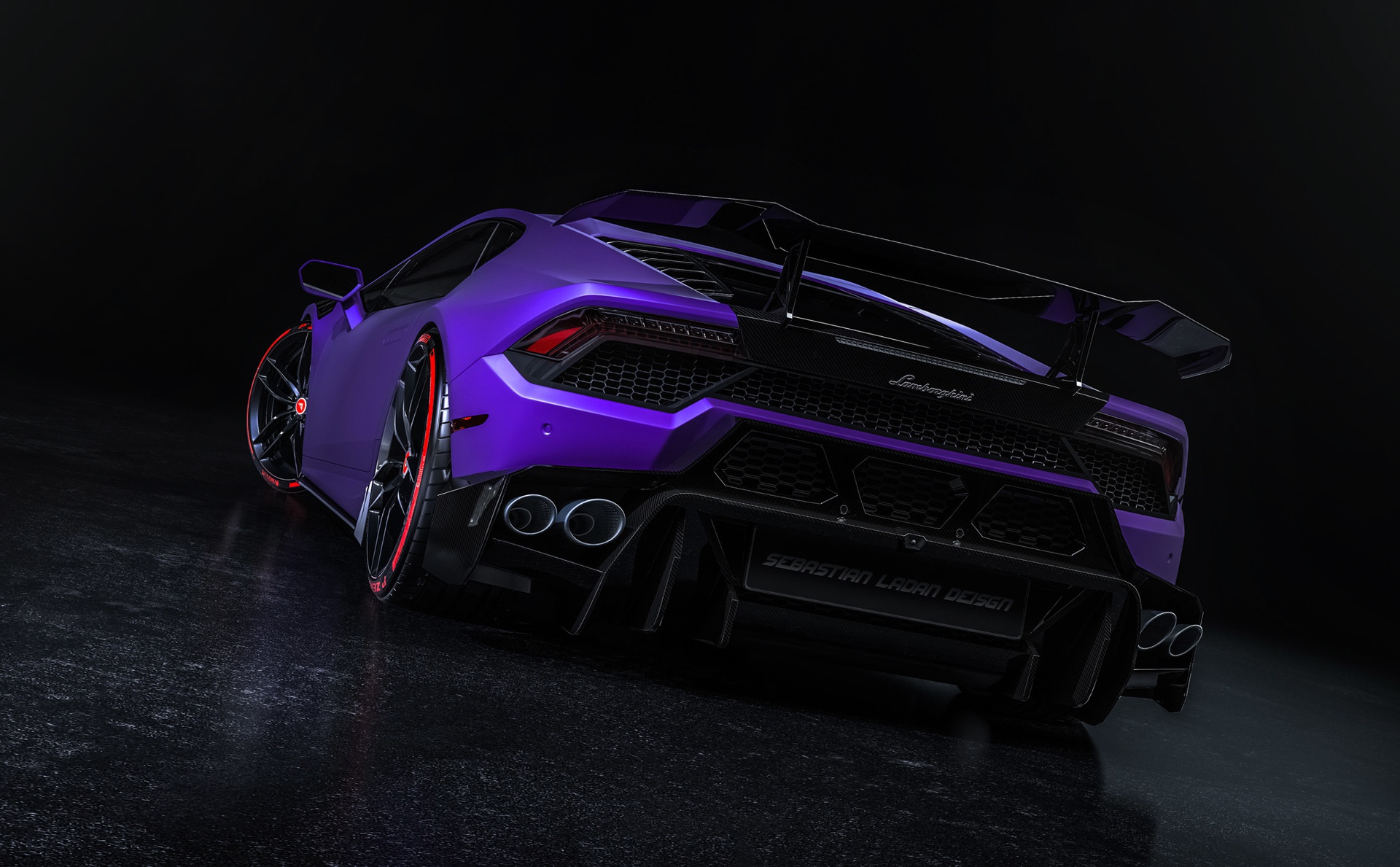 General 1920x1189 purple cars dark CGI digital art car Lamborghini