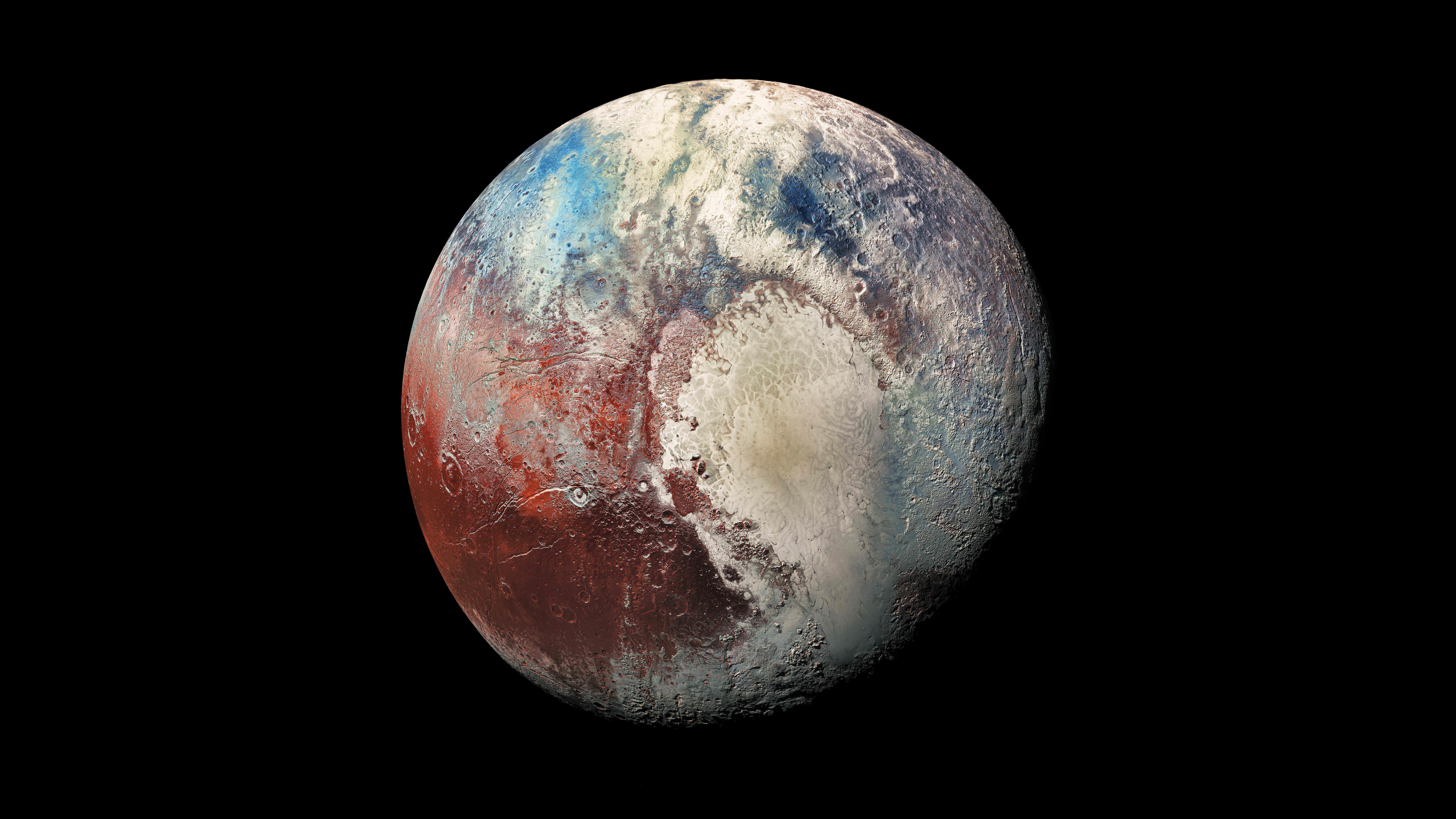 General 7680x4320 Pluto planet space universe