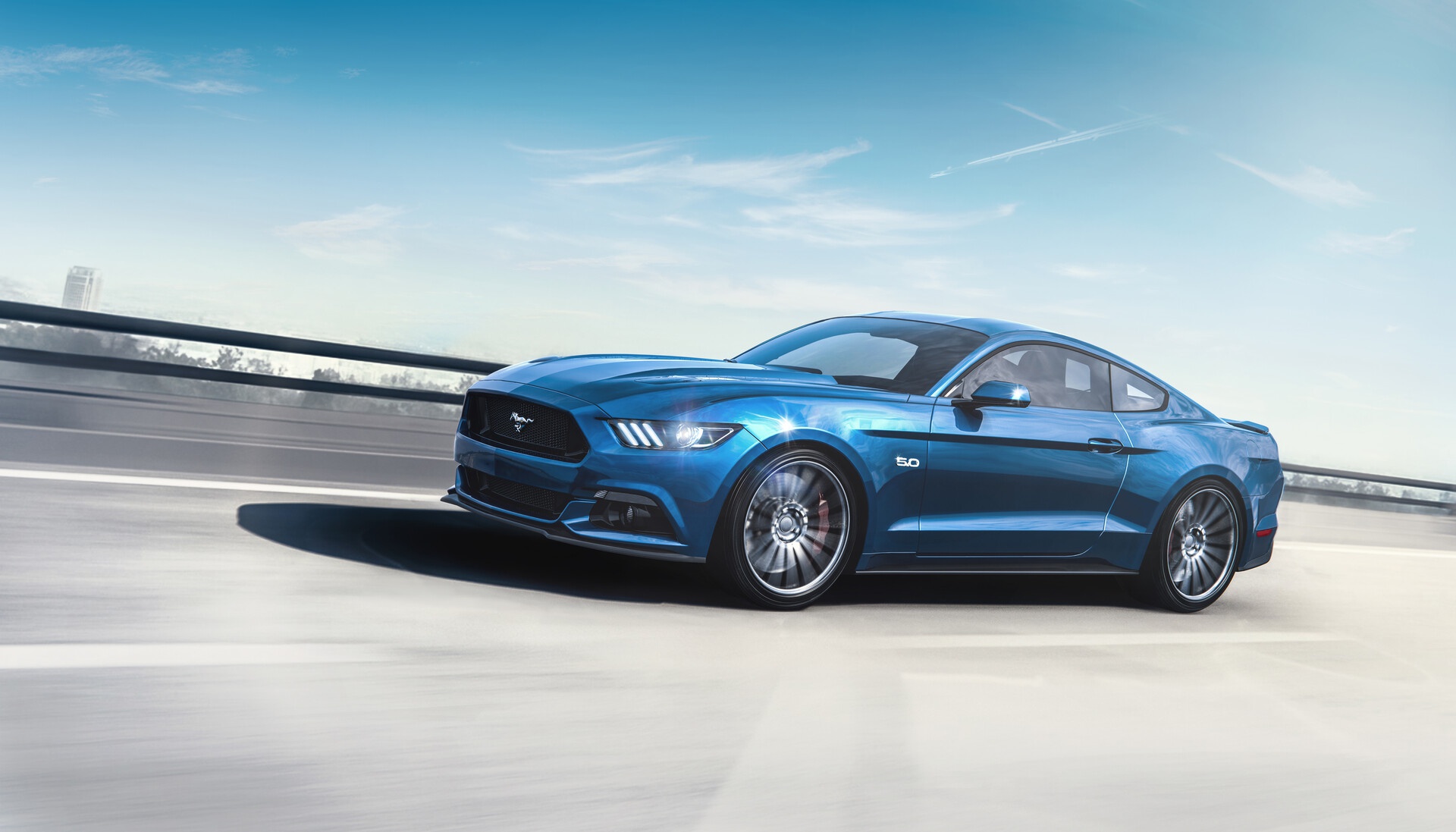 General 1920x1097 Ford Ford Mustang car asphalt vehicle blue cars Ford Mustang S550 muscle cars American cars
