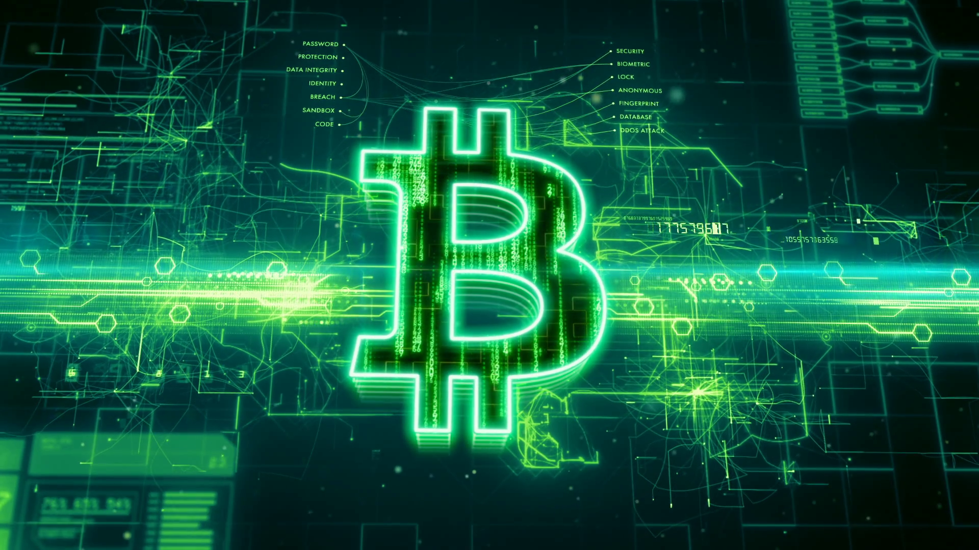 General 1920x1080 Bitcoin cryptocurrency technology numbers