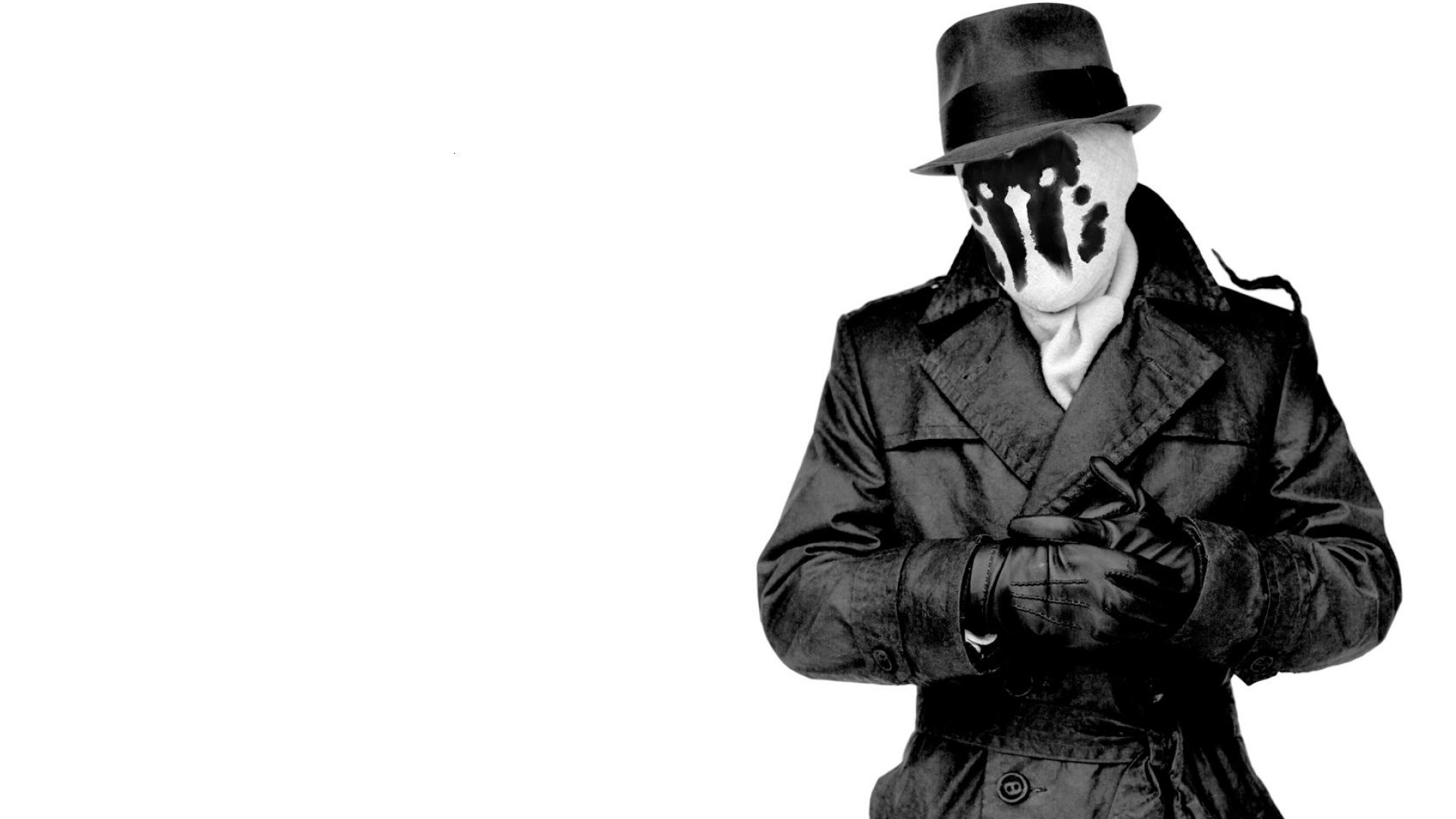 General 1920x1080 Watchmen Rorschach movies simple background white background zack snyder Warner Brothers