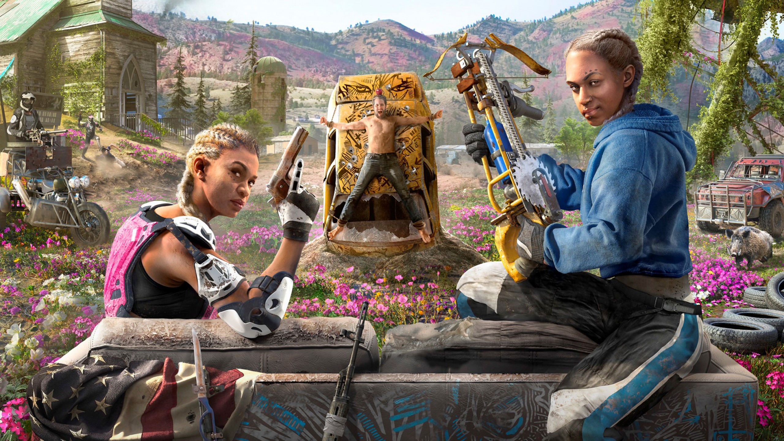 General 2560x1440 Far Cry New Dawn video games Ubisoft video game characters