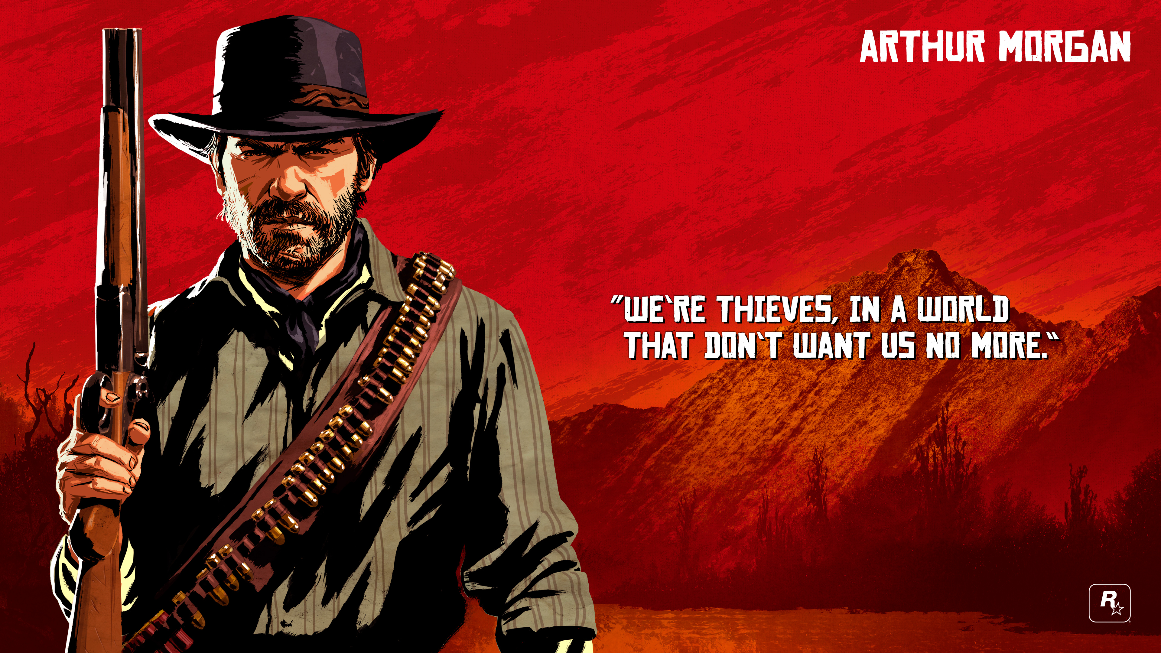 General 3840x2160 Rockstar Games video games video game art Red Dead Redemption Red Dead Redemption 2 quote Arthur Morgan