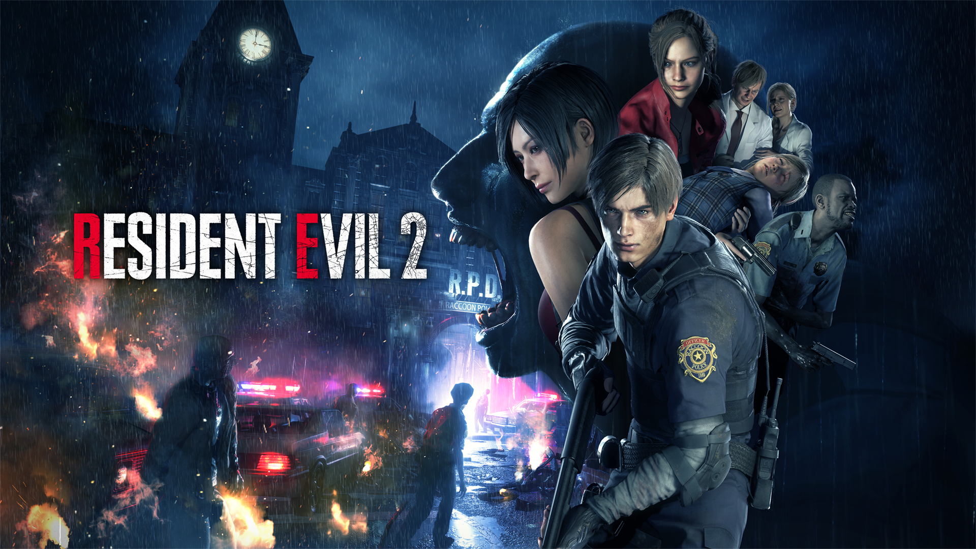 General 1920x1080 Resident Evil 2 video games video game art zombies