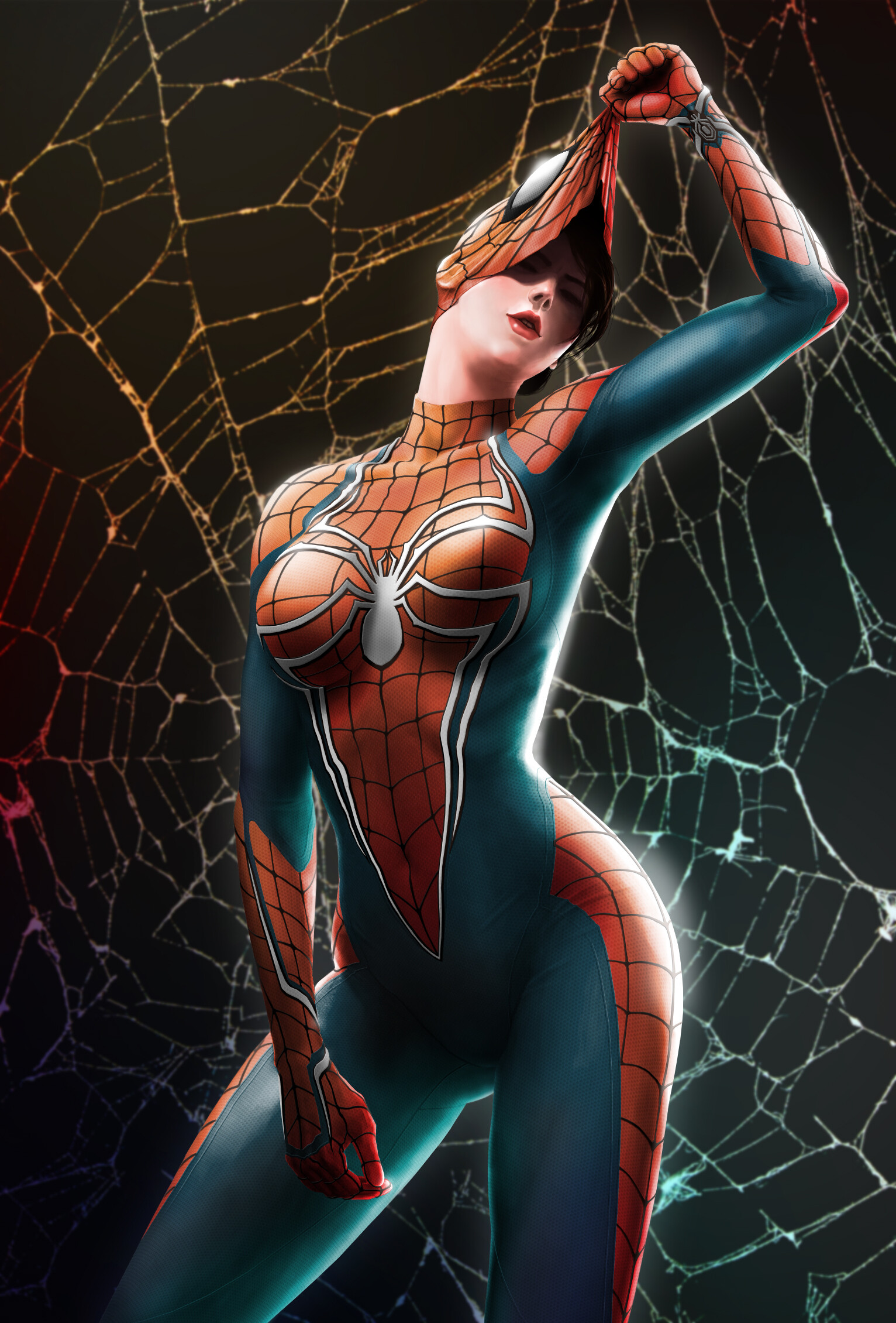 Spider woman big boobs