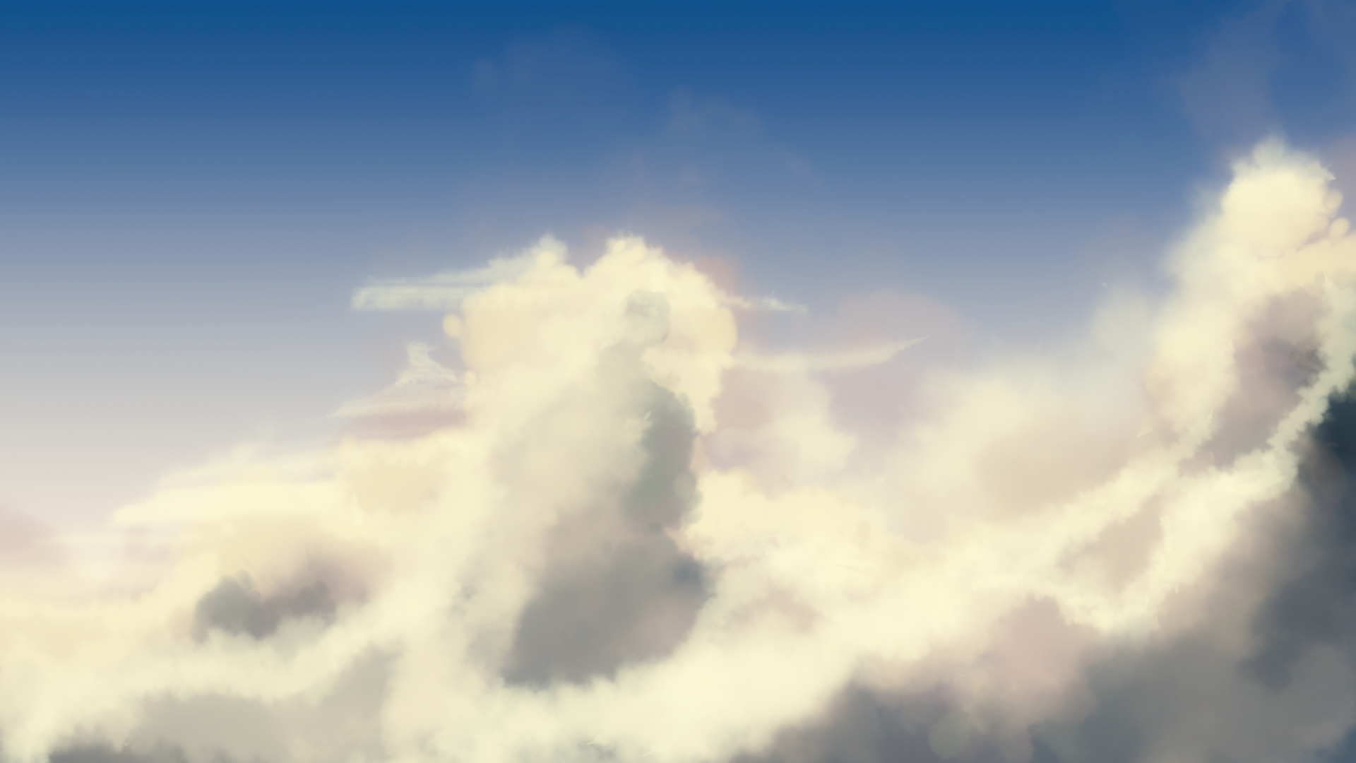 General 1920x1080 clouds nature sky painting