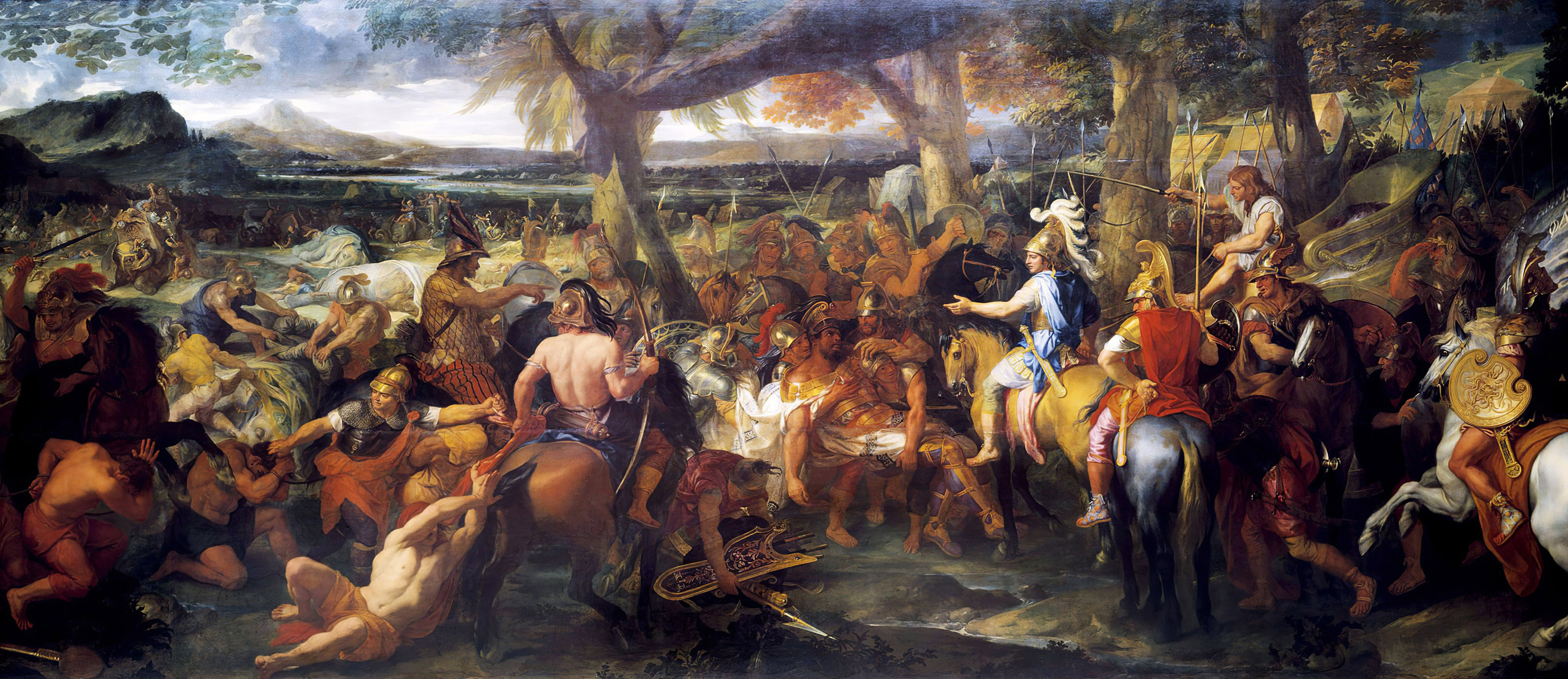 General 4000x1732 Charles Le Brun Alexander and Porus Alexander the Great history classic art