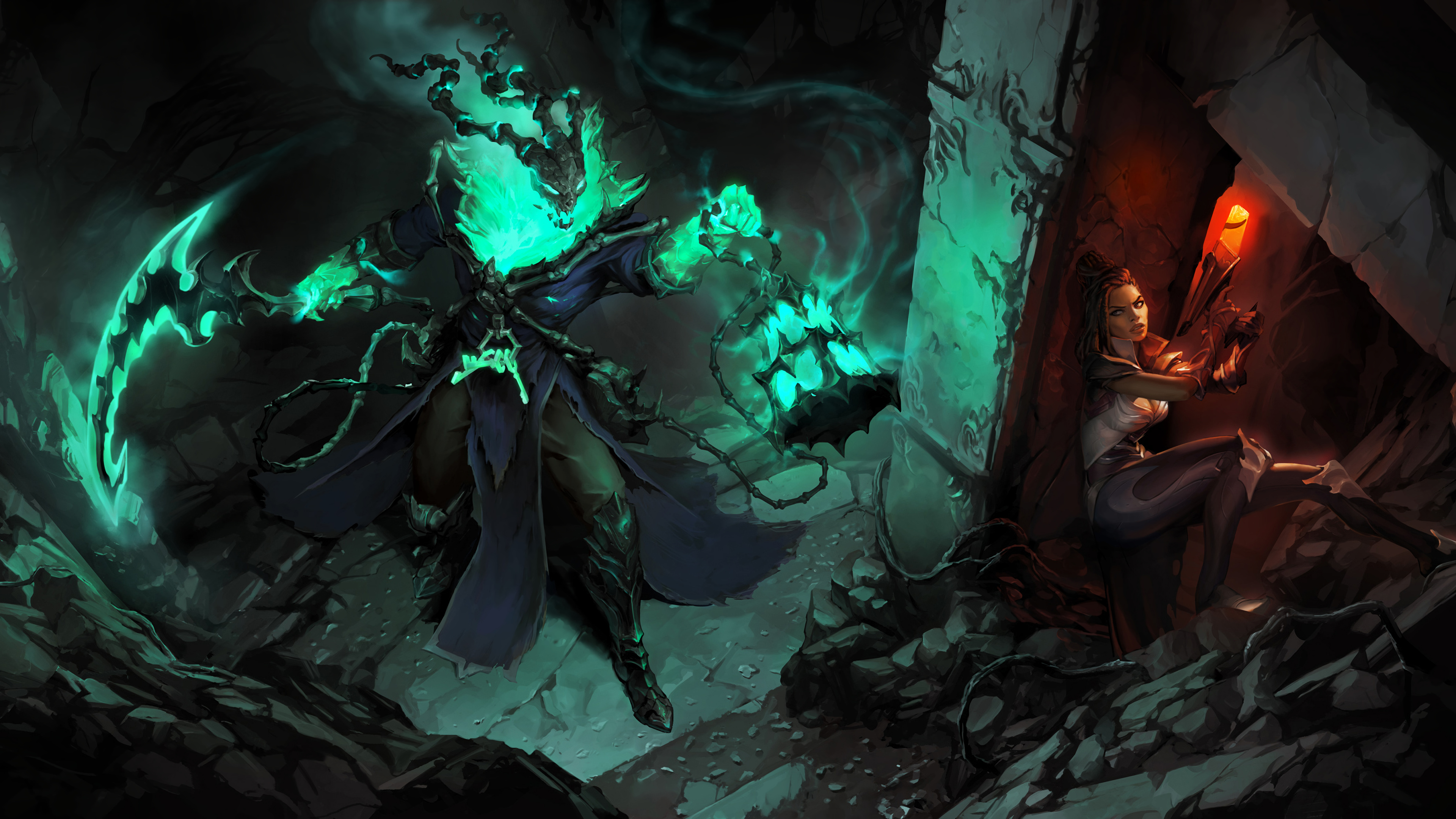 General 3840x2160 Legends of Runeterra League of Legends PC gaming fantasy art high angle