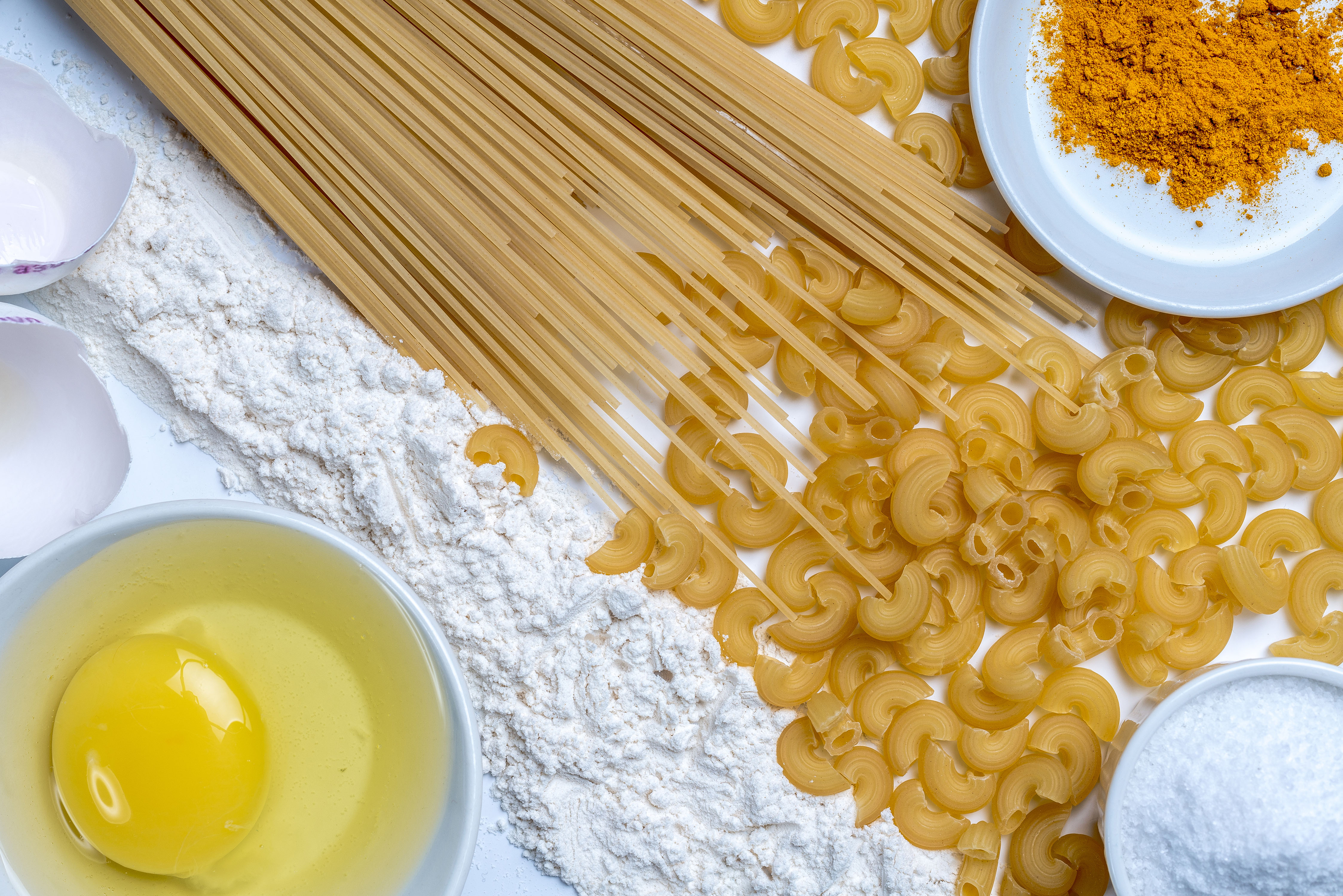 General 4495x3000 Viacheslav Krasnoperov food pasta flour top view closeup spaghetti macaroni eggs