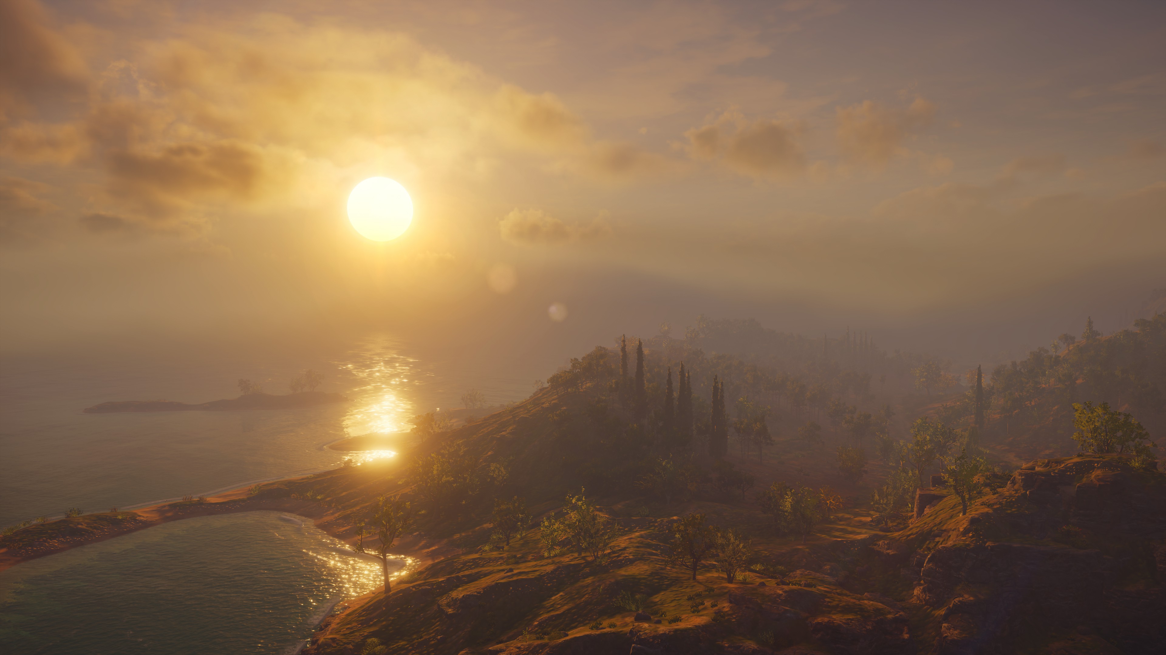 General 3840x2160 screen shot video game landscape sunset Ubisoft Assassin's Creed: Odyssey