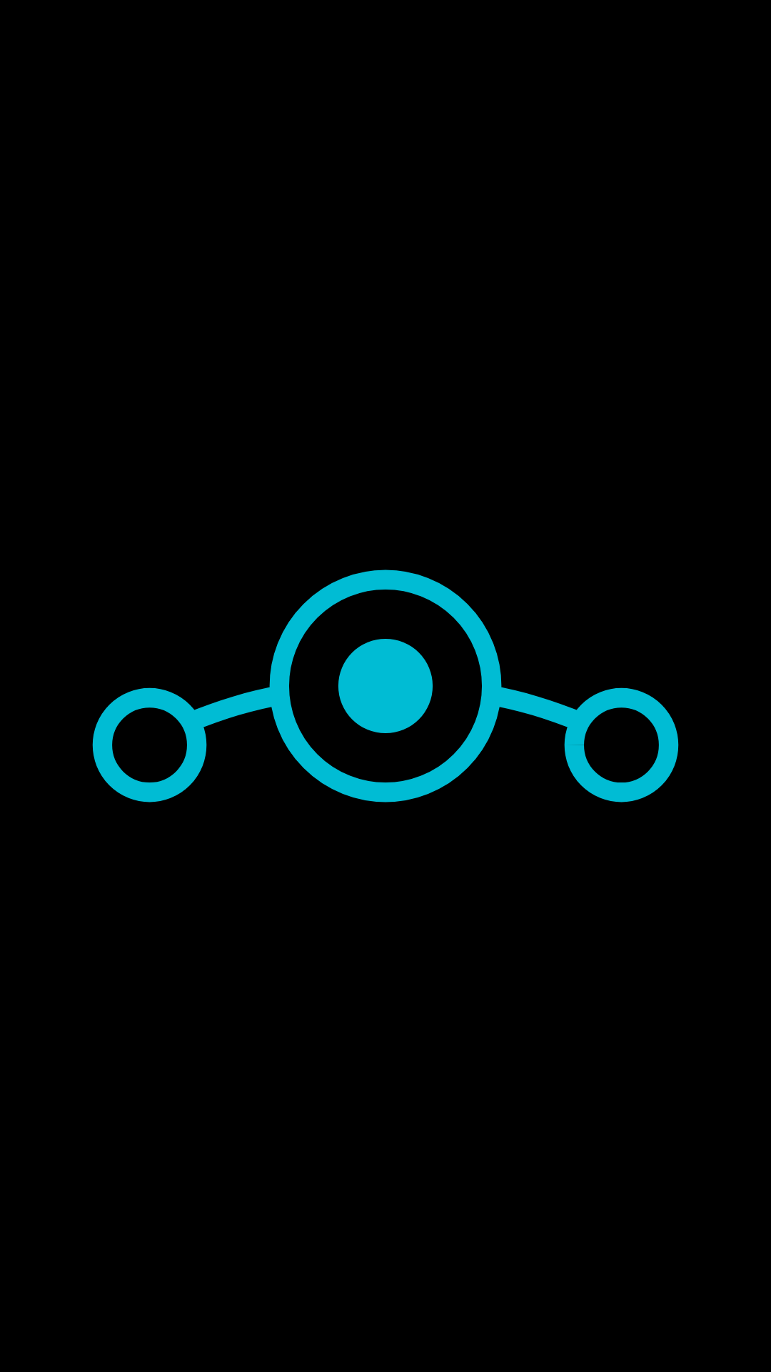 General 1080x1920 black Lineage OS Android (operating system) symbols logo minimalism cyan digital