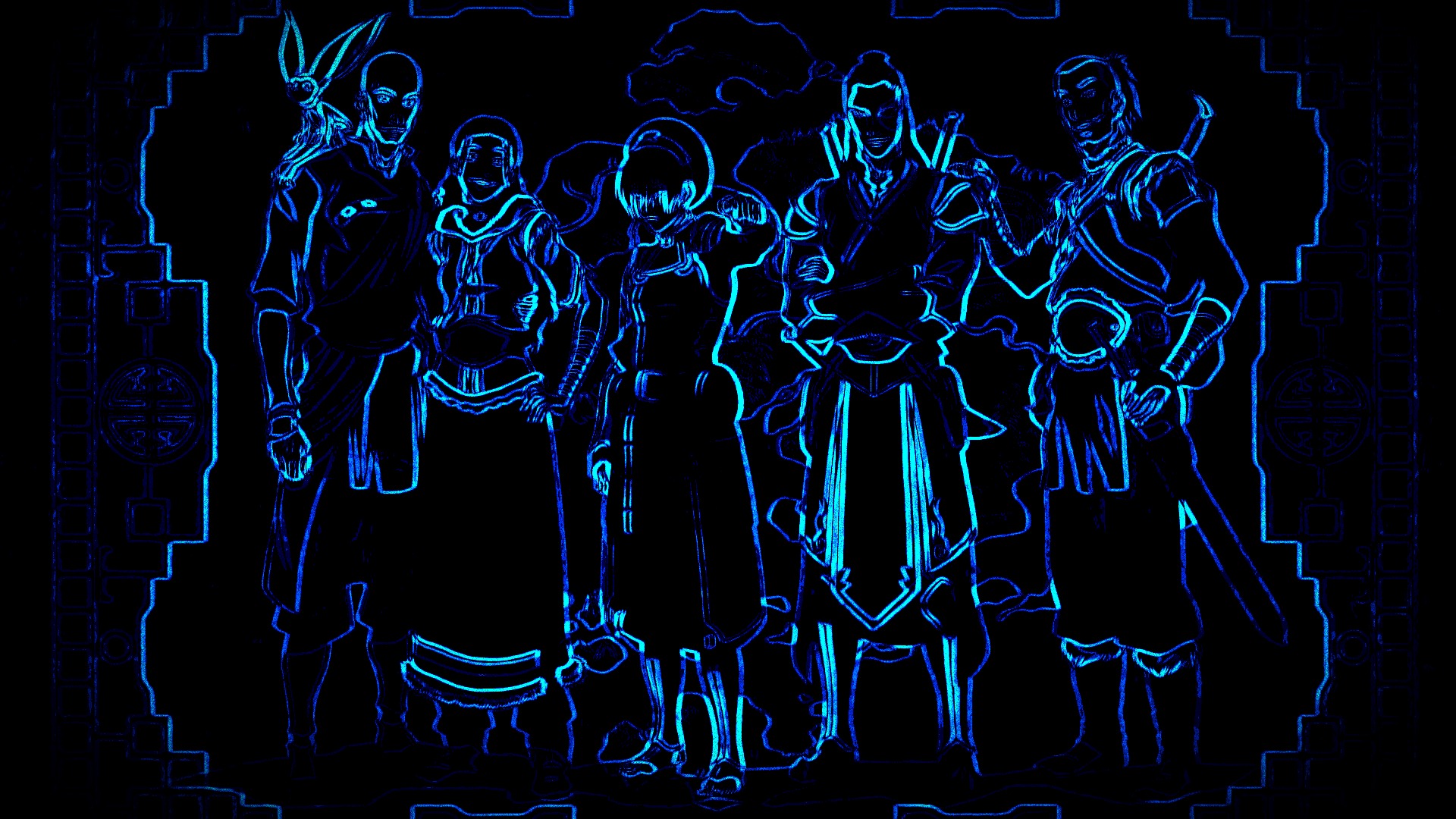 Anime 1920x1080 Avatar Avatar: The Last Airbender The Legend of Korra anime neon blue edge