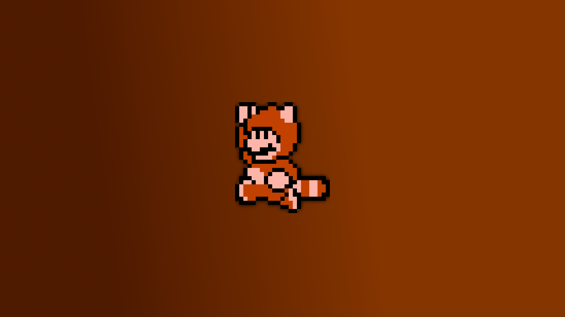 General 1920x1080 cartoon Super Mario tanuki pixel art brown brown background video games Nintendo