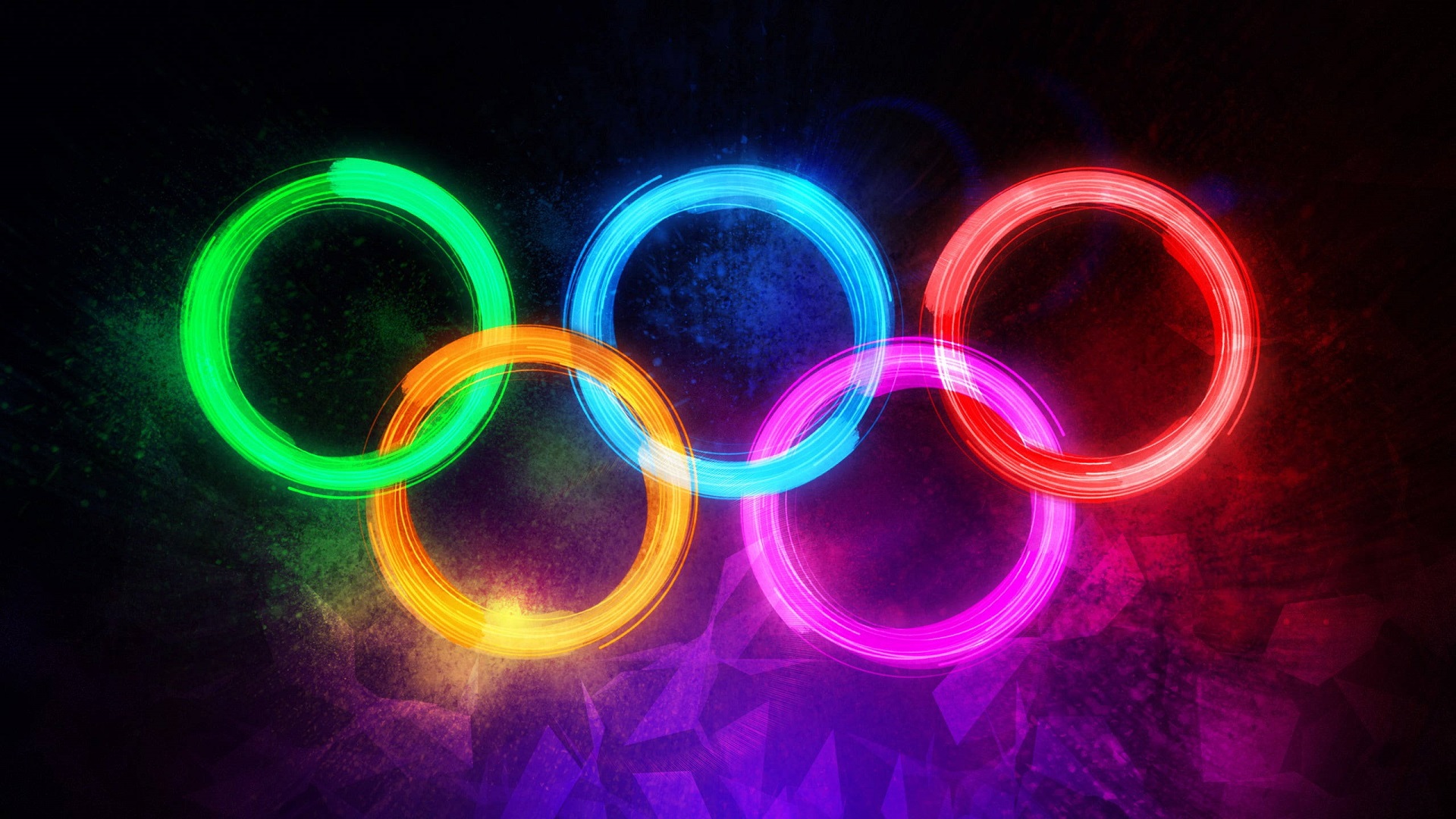 General 1920x1080 Olympic Rings colorful minimalism circle