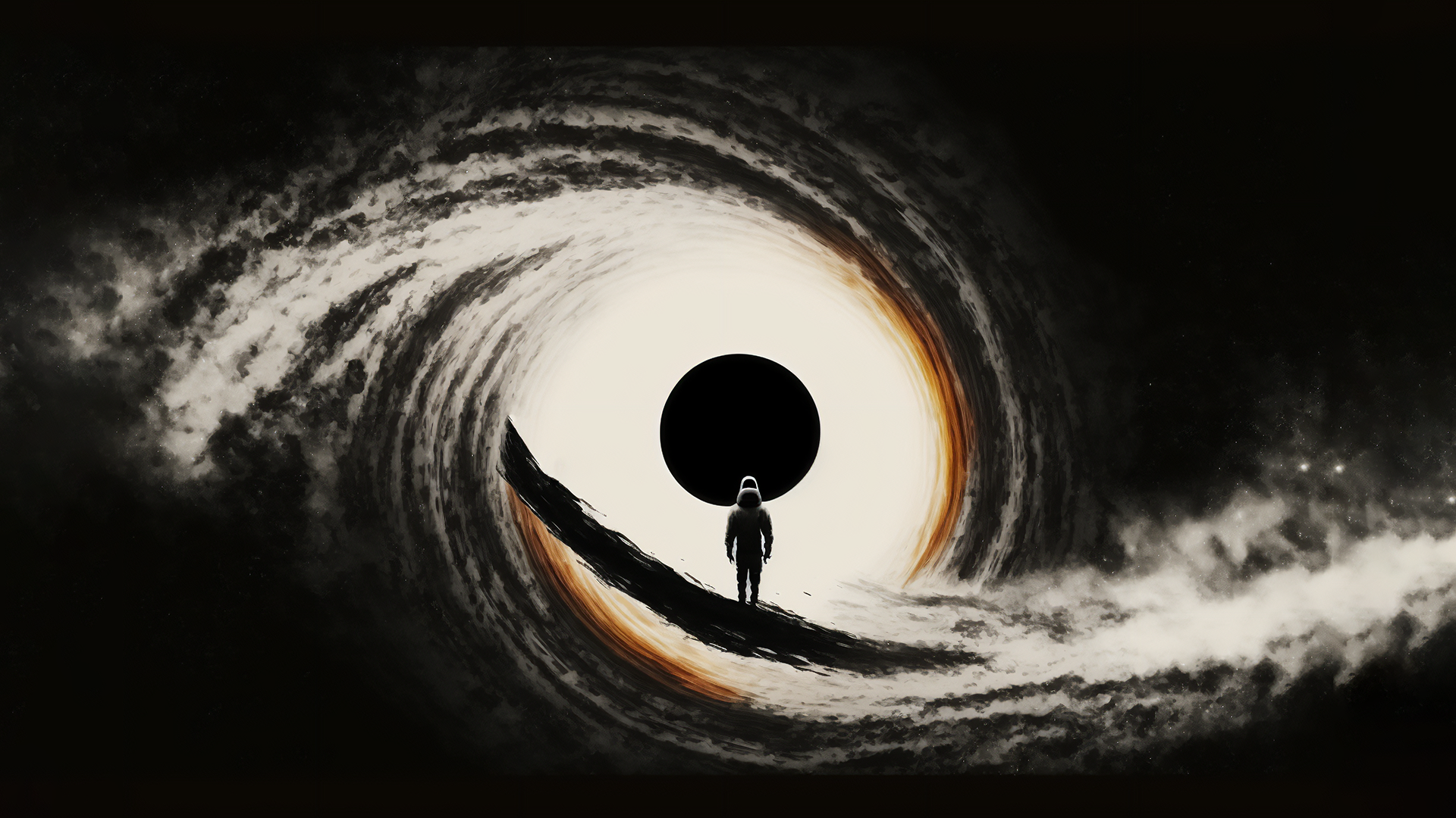 General 1920x1080 AI art illustration vortex black holes space