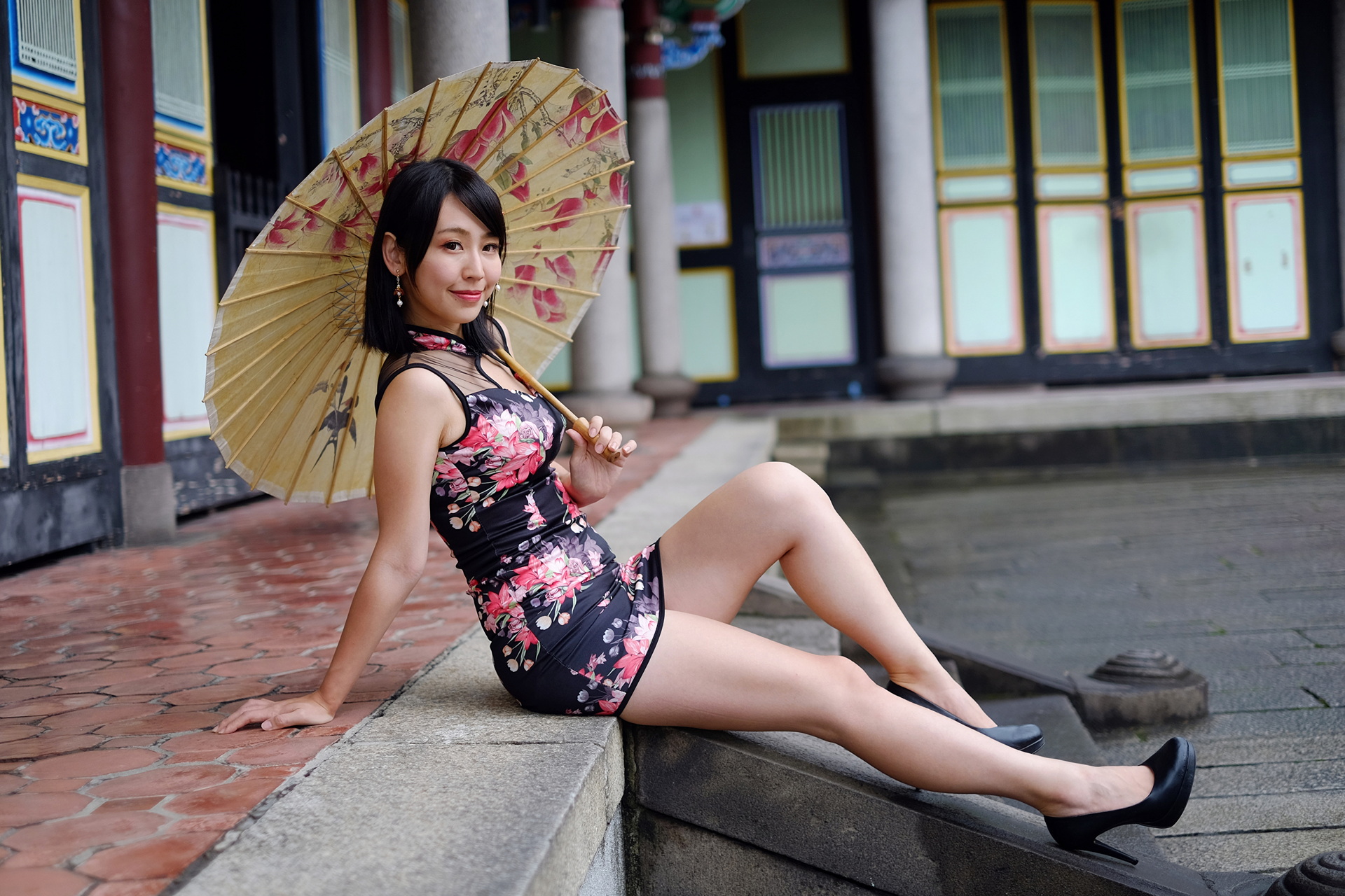 Beautiful Asian Woman Posing For A Photo Shoot Wearing