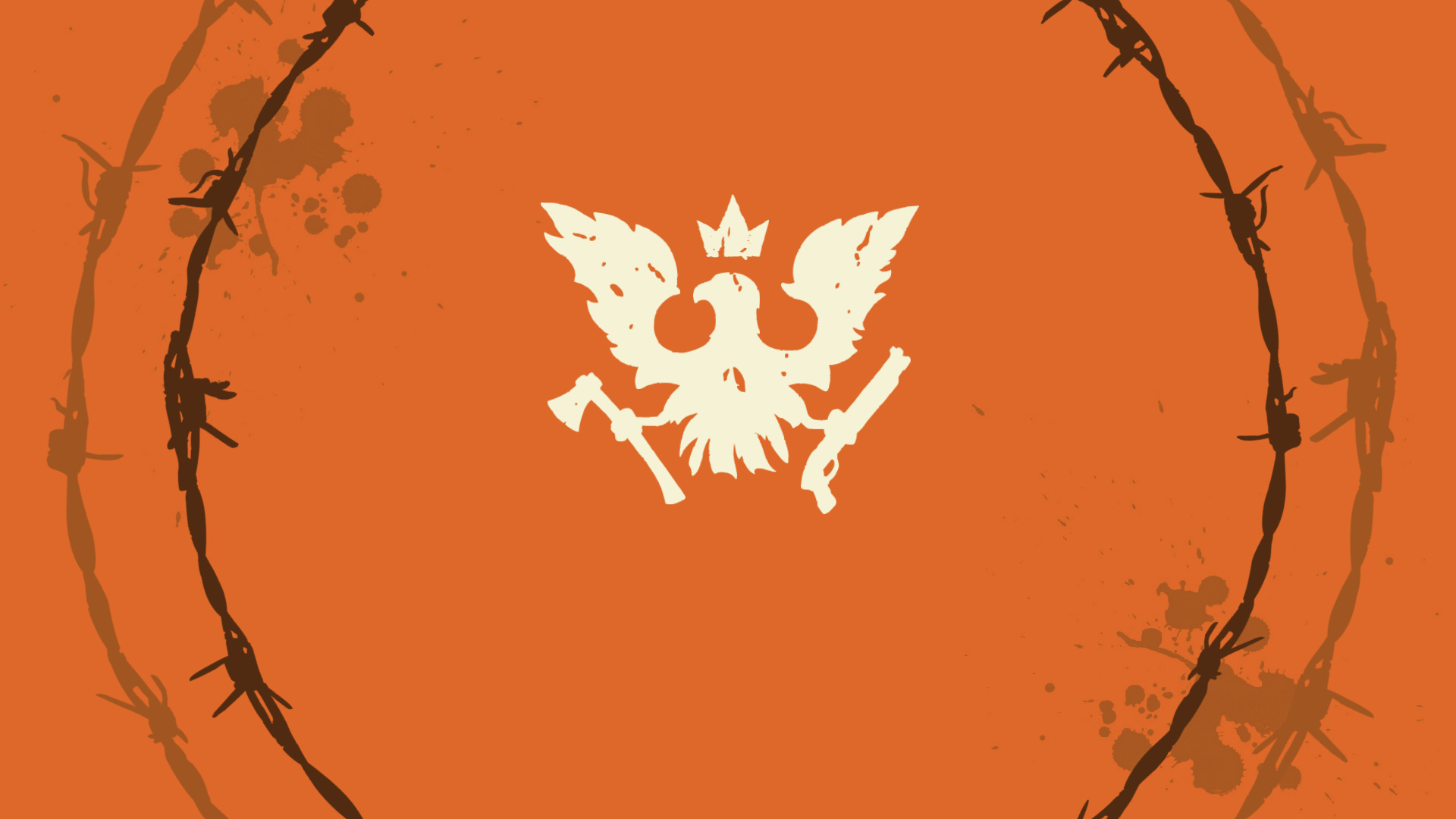 General 1920x1080 State of Decay 2 video games minimalism simple background logo orange background