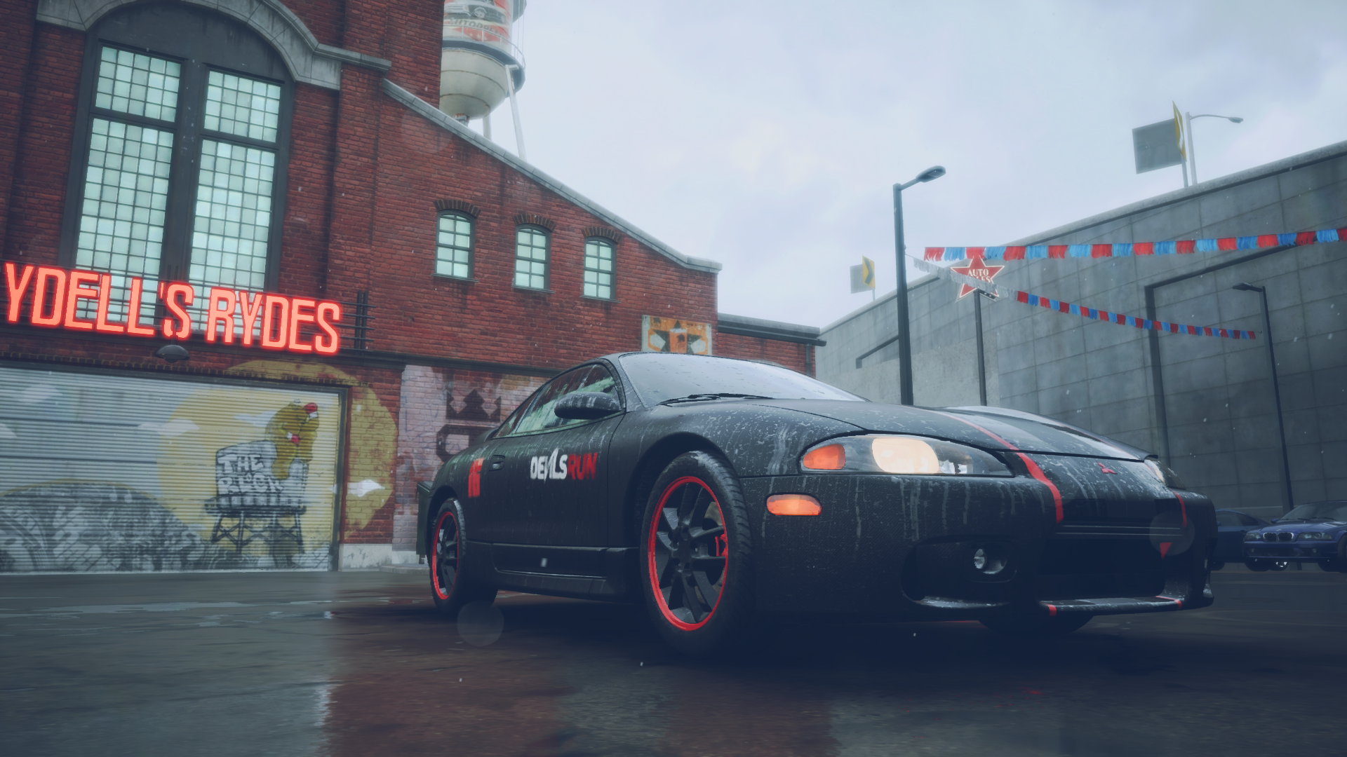 General 1920x1080 Need for Speed Need for speed Unbound video games car CGI frontal view headlights building neon signs