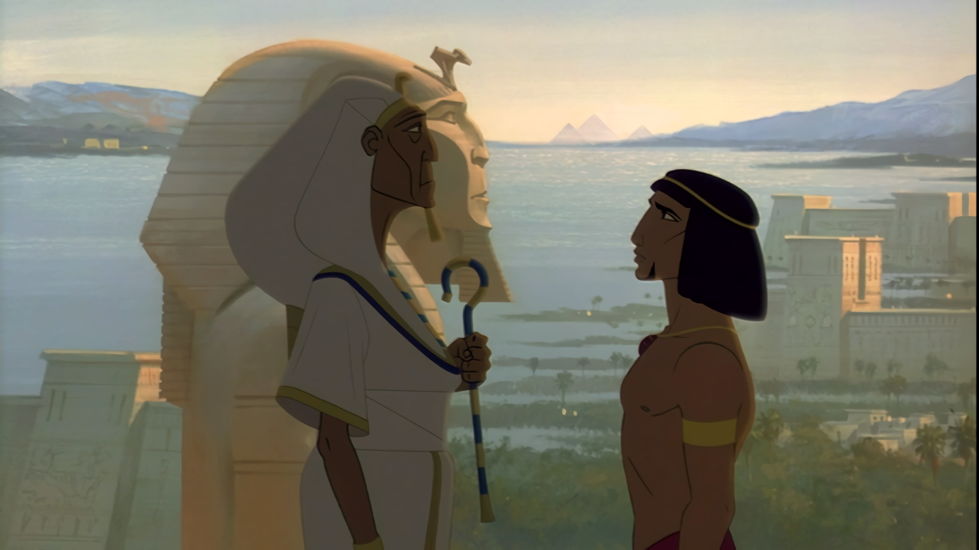 General 1920x1080 Moses Prince of Egypt Egypt animation Ancient Egypt dark skin film stills