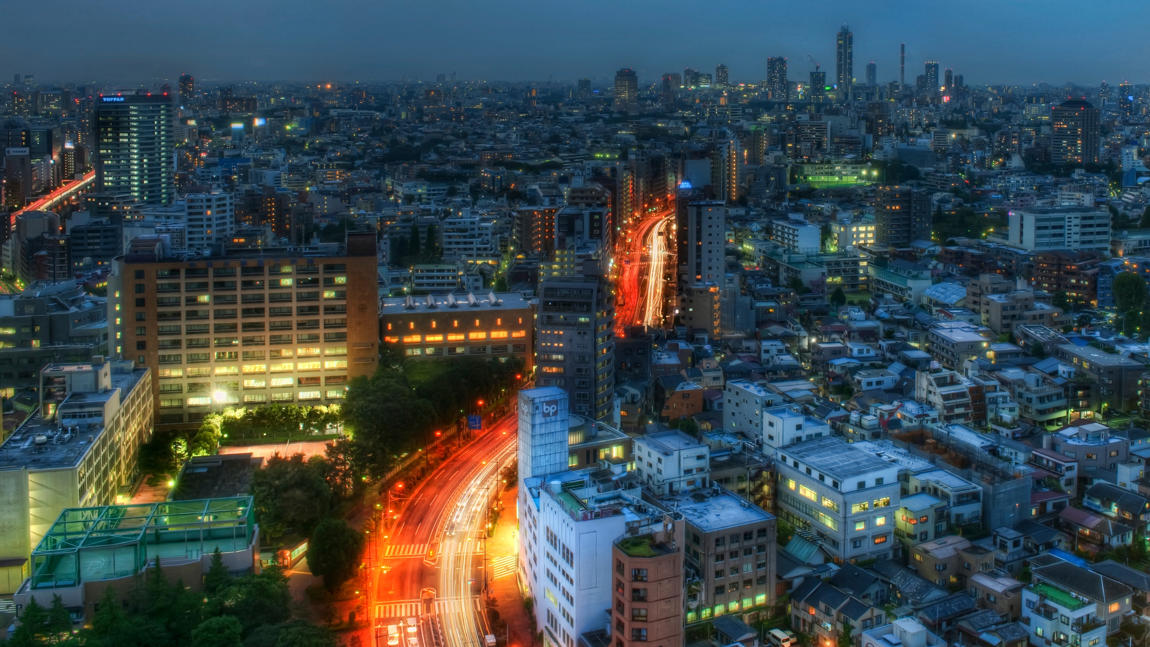 General 3840x2160 Trey Ratcliff photography cityscape Tokyo Japan night lights building street city city lights