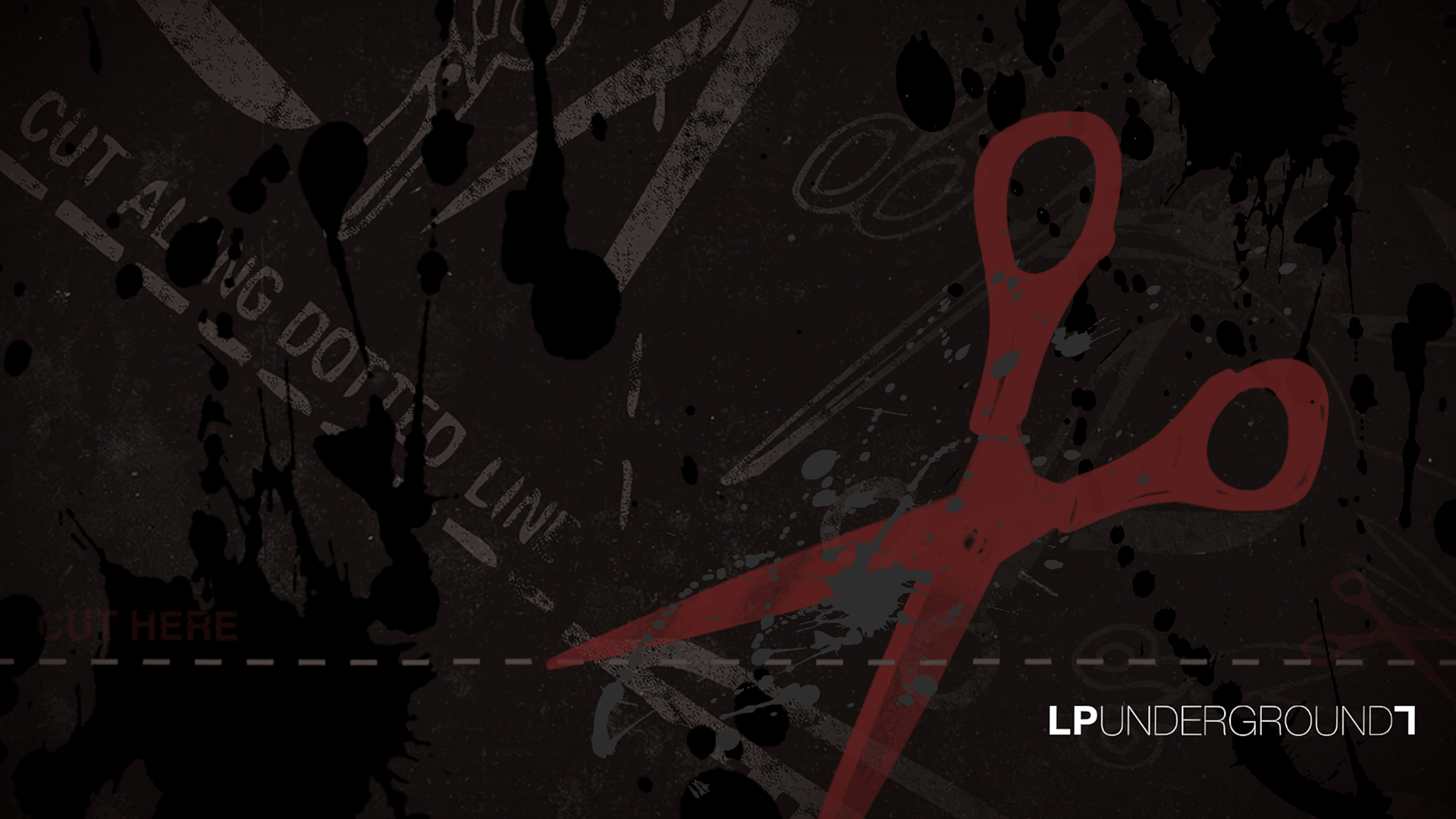 General 1920x1080 Linkin Park scissors spray album covers simple background
