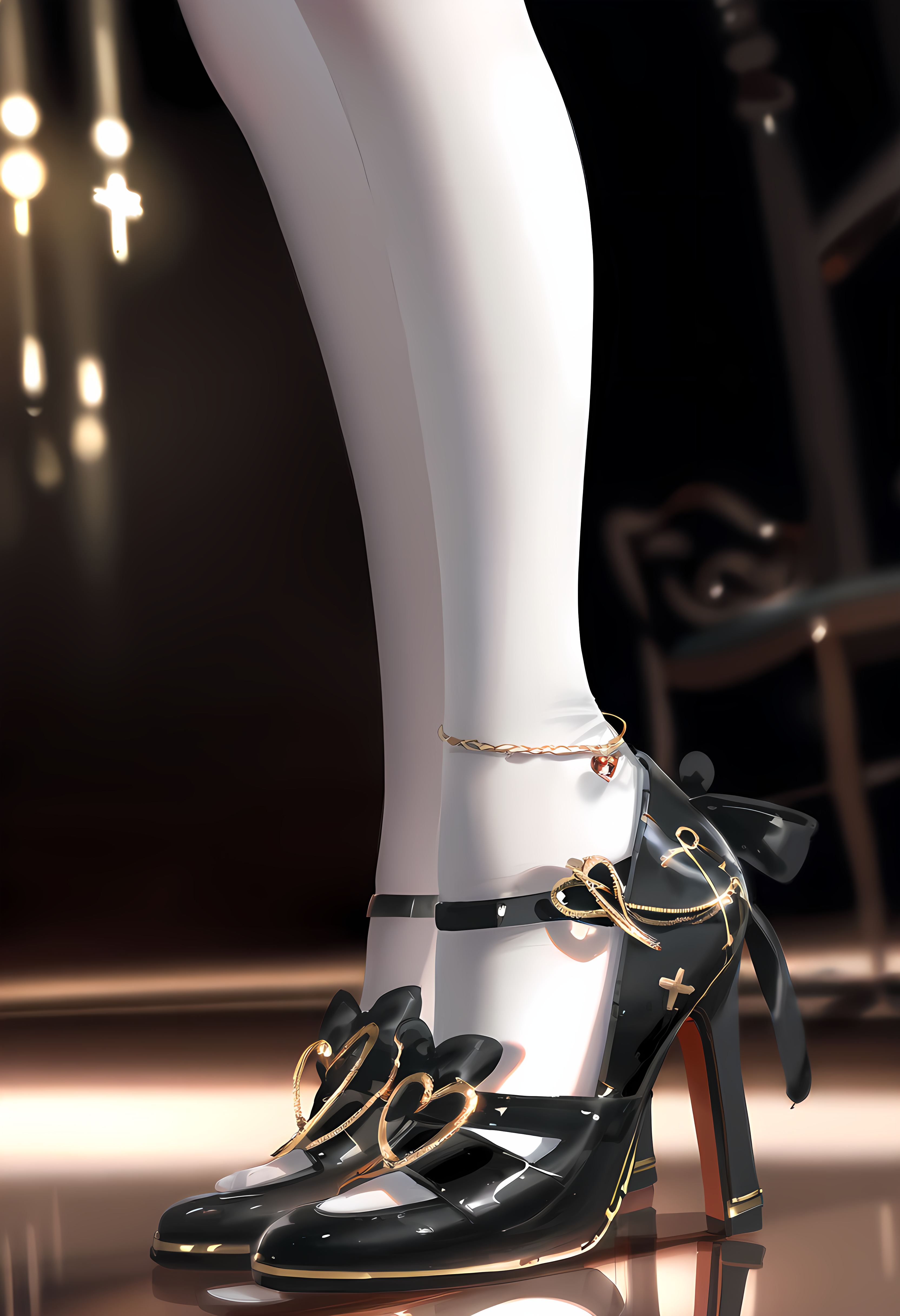 Anime 3328x4864 anime AI art high heels