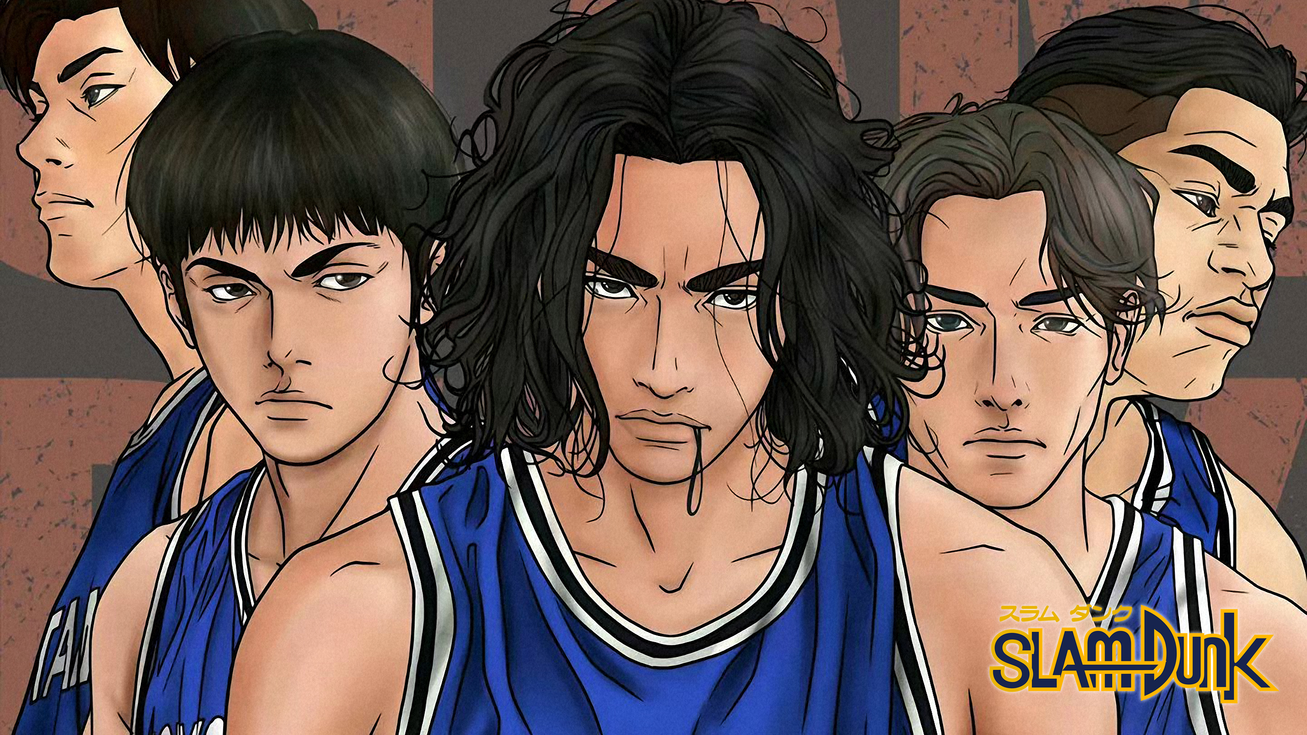 Anime 2560x1440 Slam Dunk basketball comic art anime anime boys Japanese Japanese characters manga