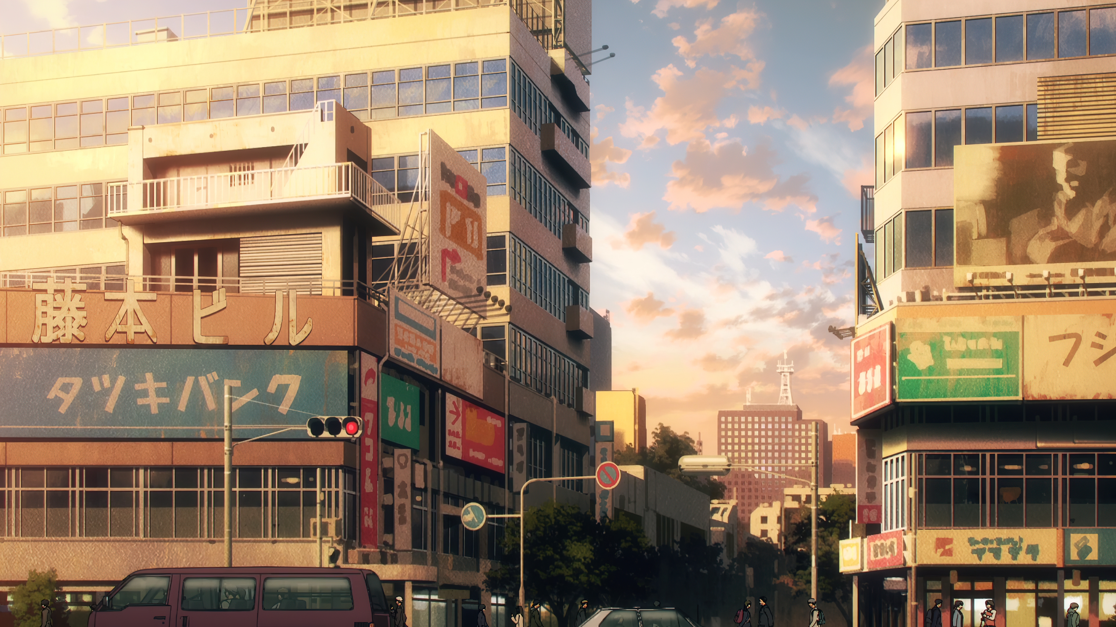 Anime 3840x2160 anime Chainsaw Man 4K Anime screenshot Japanese characters Japanese anime city