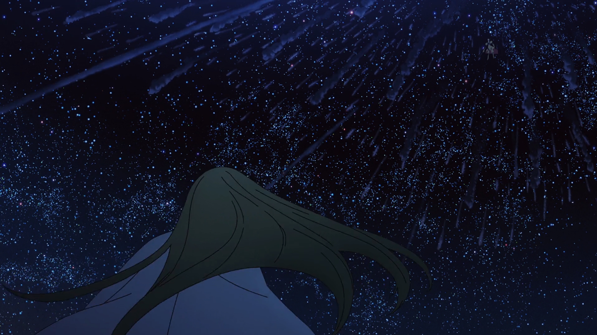 Anime 1920x1080 Fate series Fate/strange Fake Enkidu (FGO) gender-fluid anime anime screenshot sky night stars long hair Gilgamesh anime boys