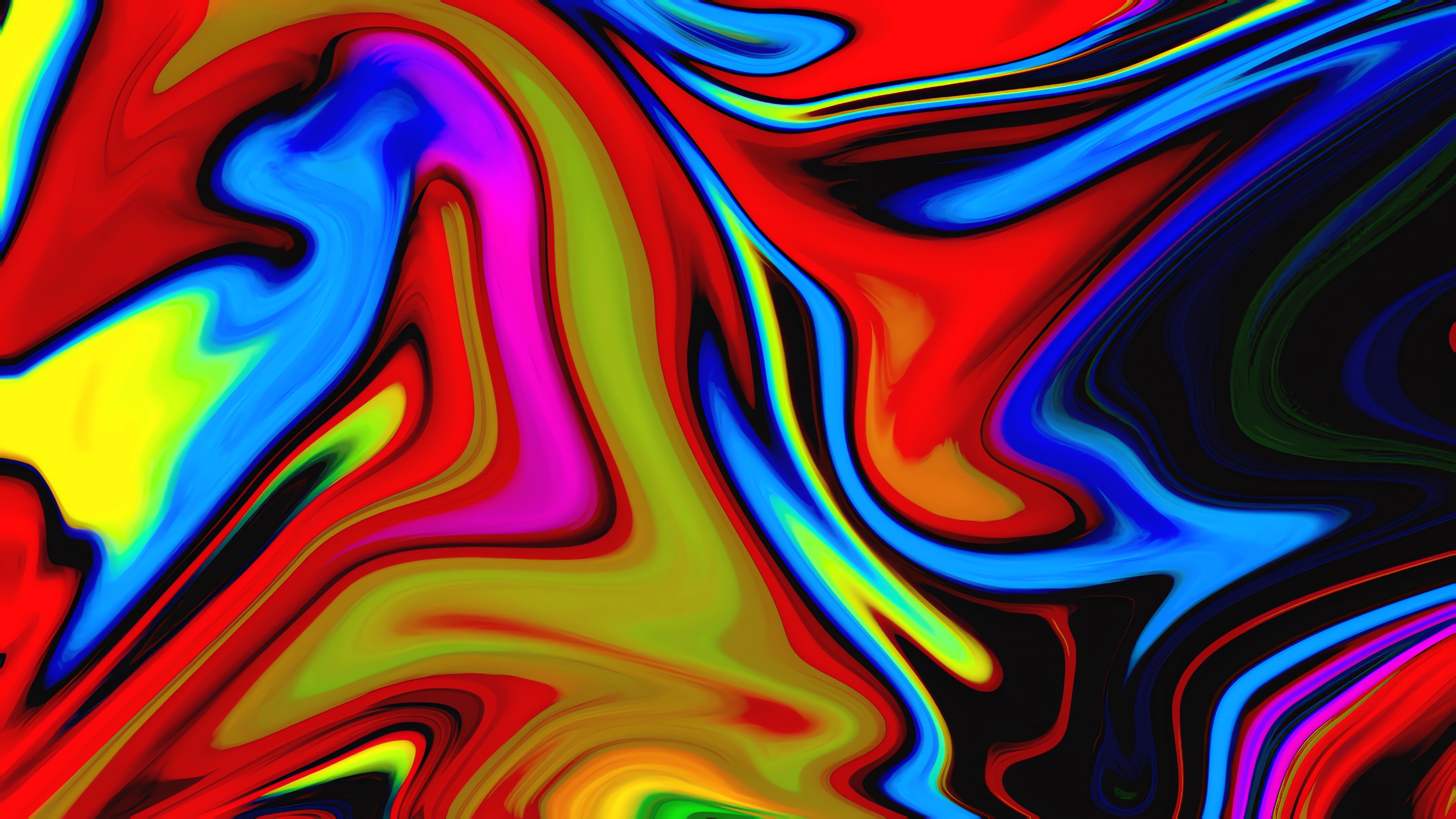 General 2732x1536 abstract digital art minimalism colorful simple background