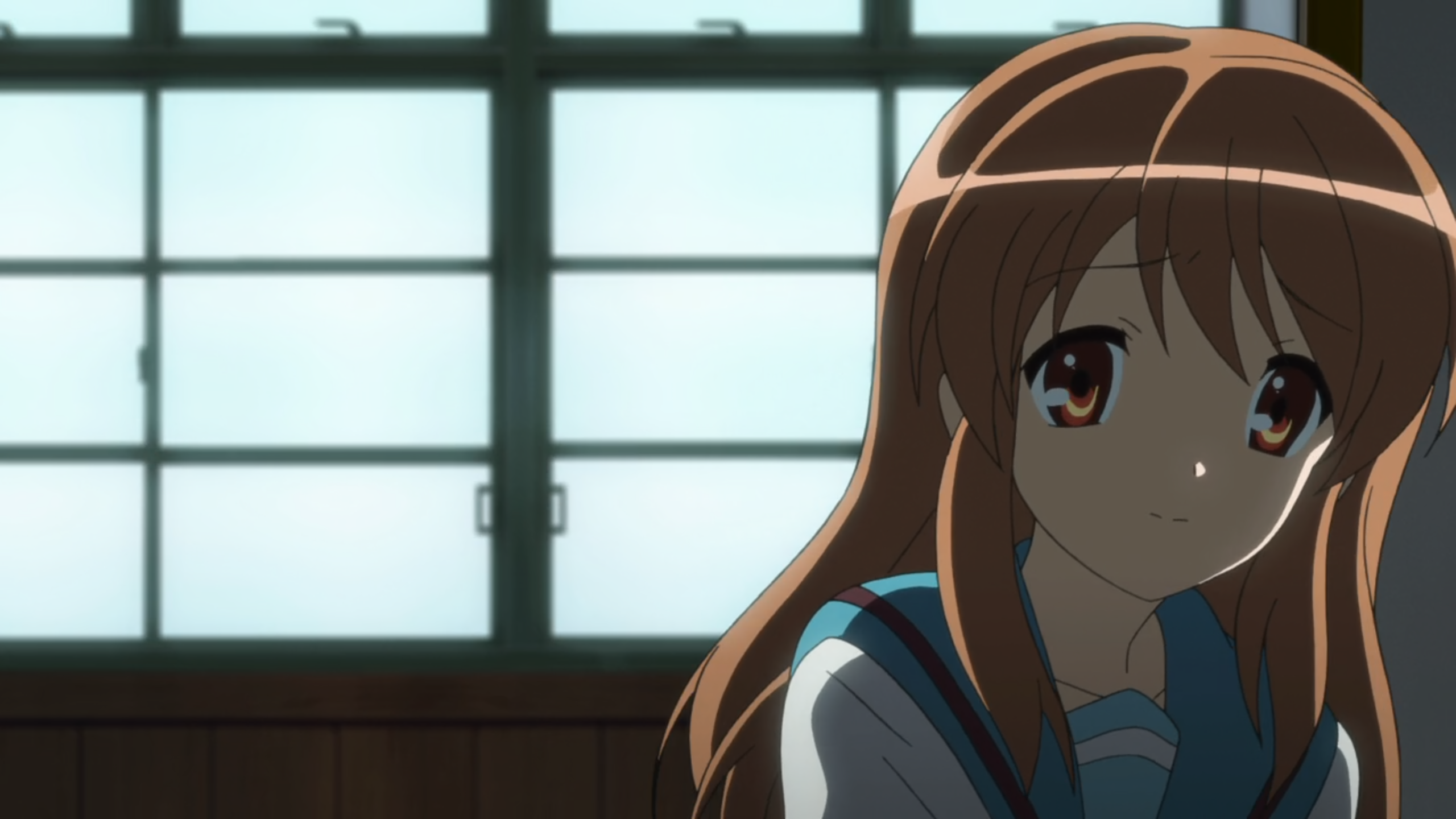 Anime 2560x1440 The Melancholy of Haruhi Suzumiya anime girls screen shot