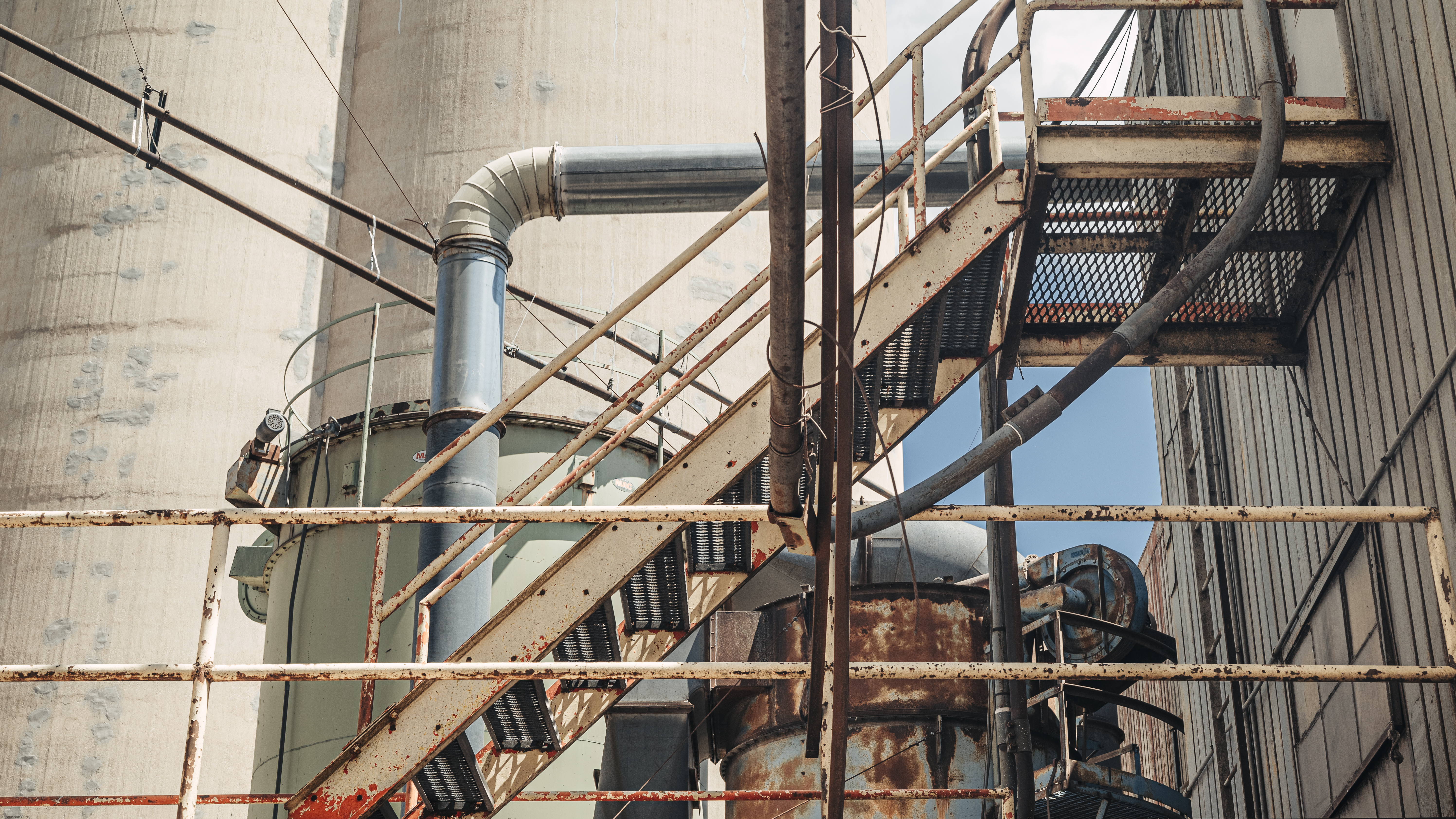 General 5986x3367 Jonathan Curry photography industrial Rustic factories factory tubes pipes steampunk stairs