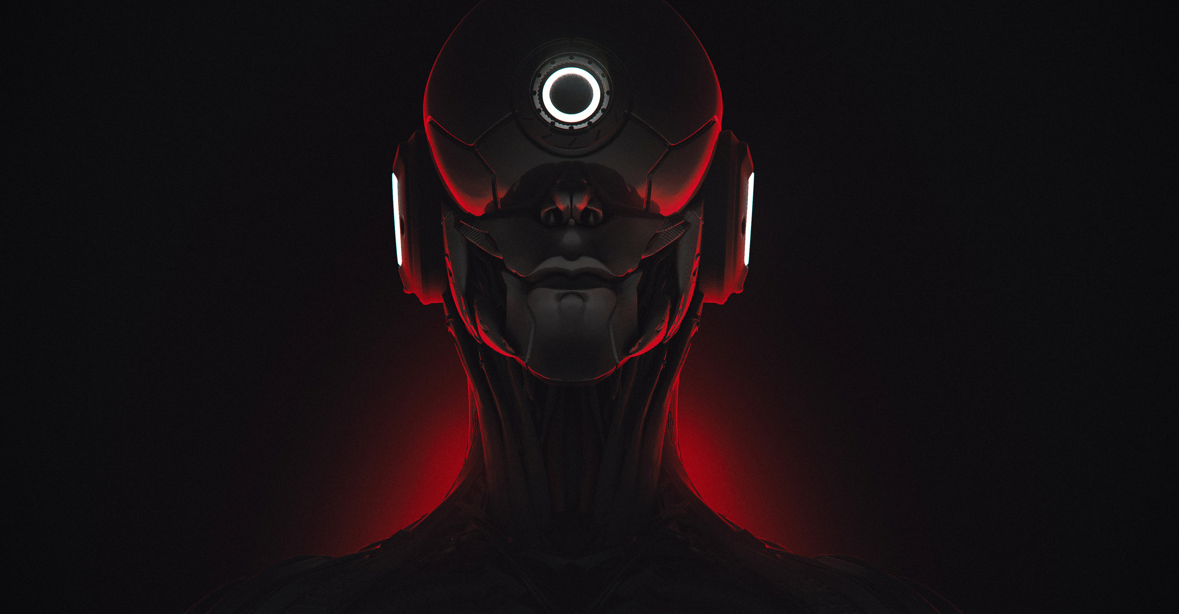 General 3840x2000 digital art futuristic cyberpunk cyborg cyber 4K