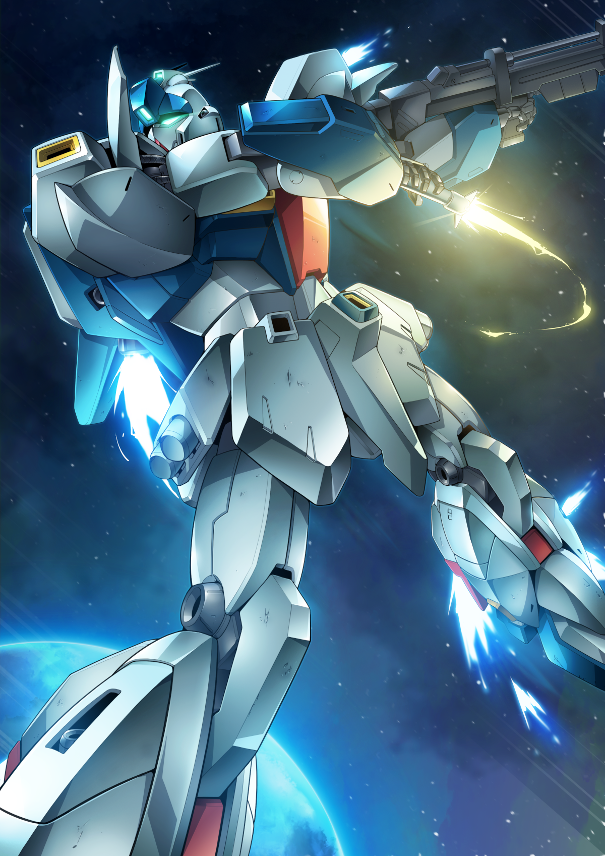 Anime 1200x1697 anime mechs Gundam Super Robot Taisen Mobile Suit Gundam Char&#039;s Counterattack Re-GZ artwork digital art fan art