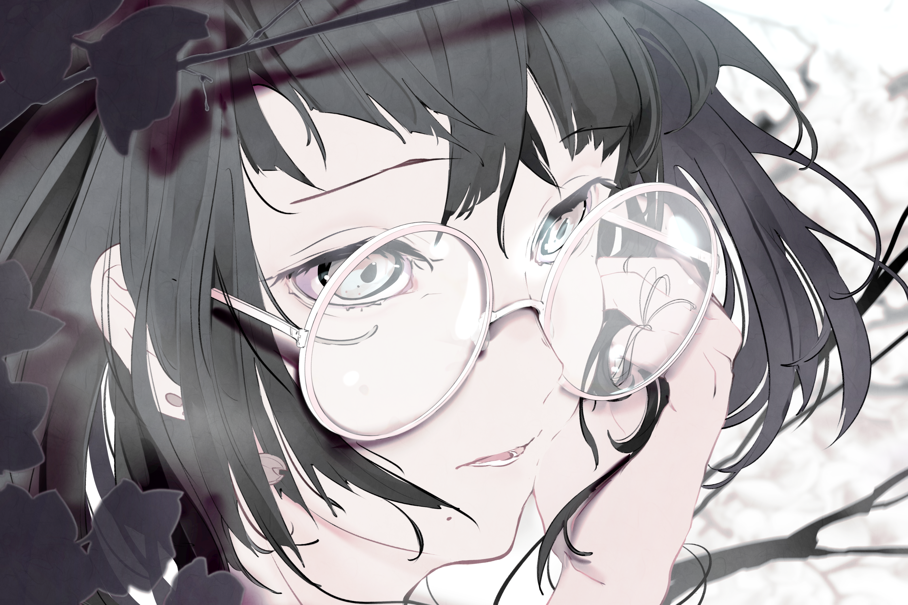 Anime 3151x2098 glasses anime girls anime closeup face women with glasses