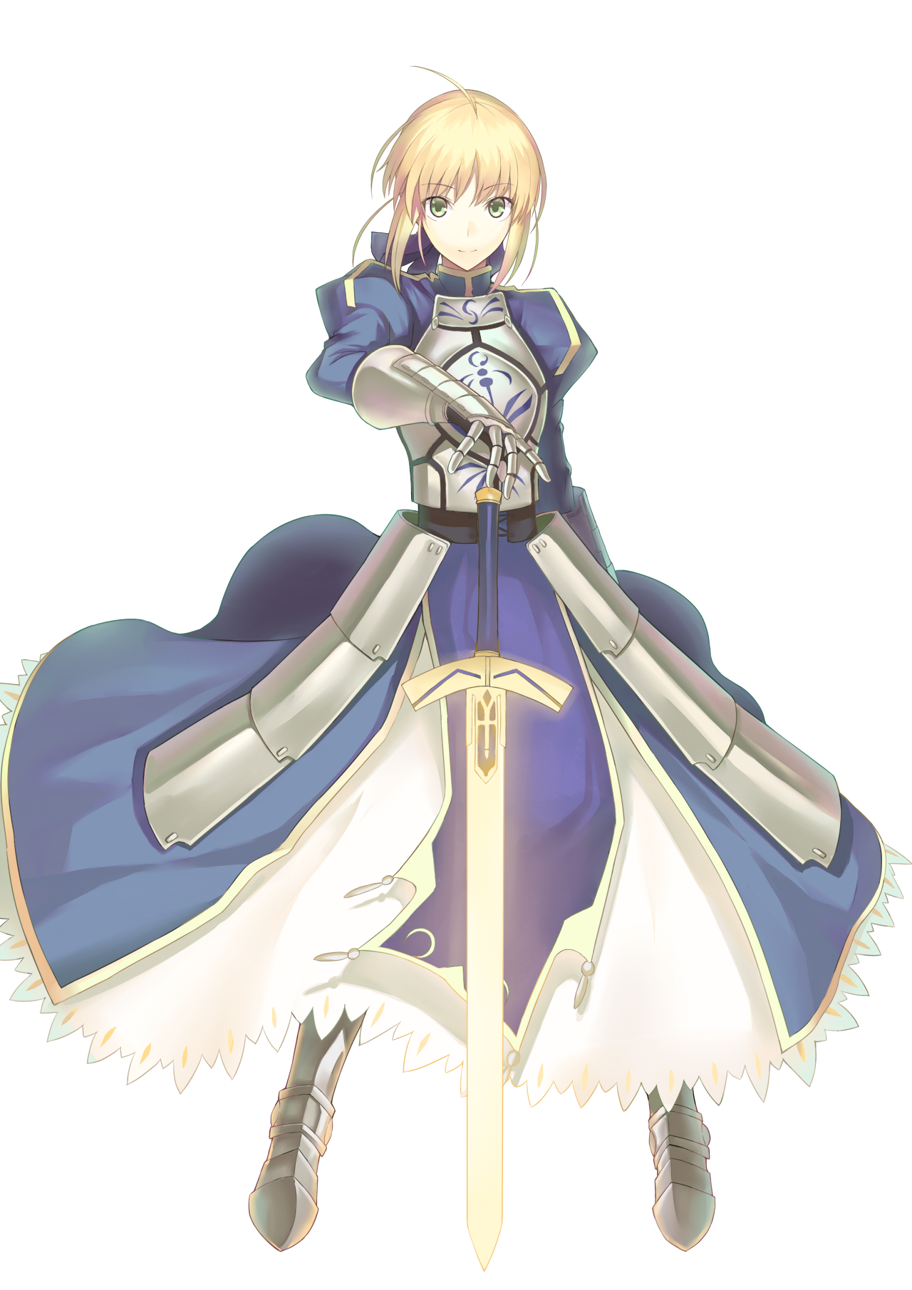 Anime 1280x1810 anime anime girls standing Excalibur Fate series Fate/Stay Night Fate/Grand Order Artoria Pendragon Saber blonde