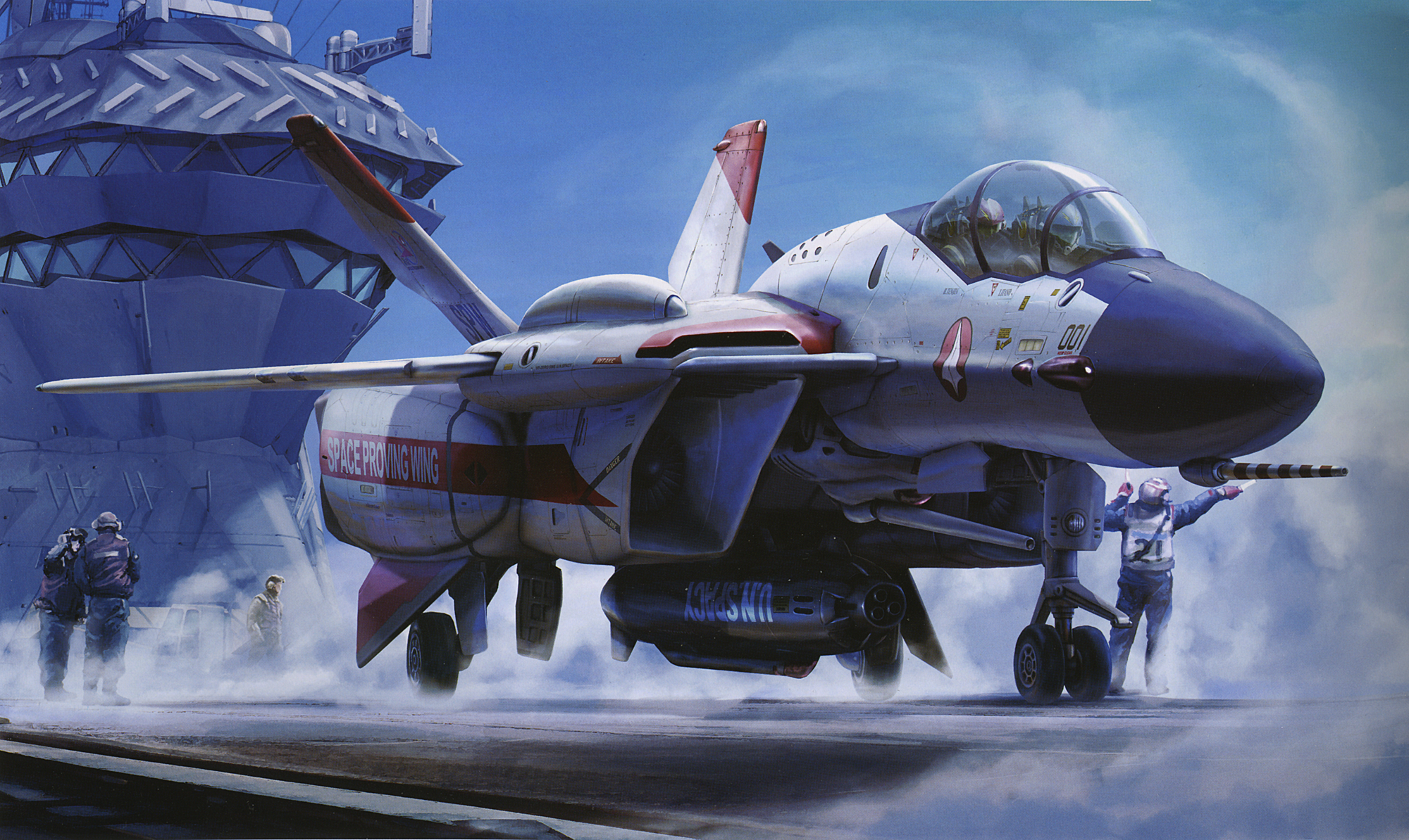Anime 2000x1194 Macross VF1 mechs aircraft vehicle Veritech Fighter Robotech military aircraft military vehicle anime VF-0 "Pheonix"