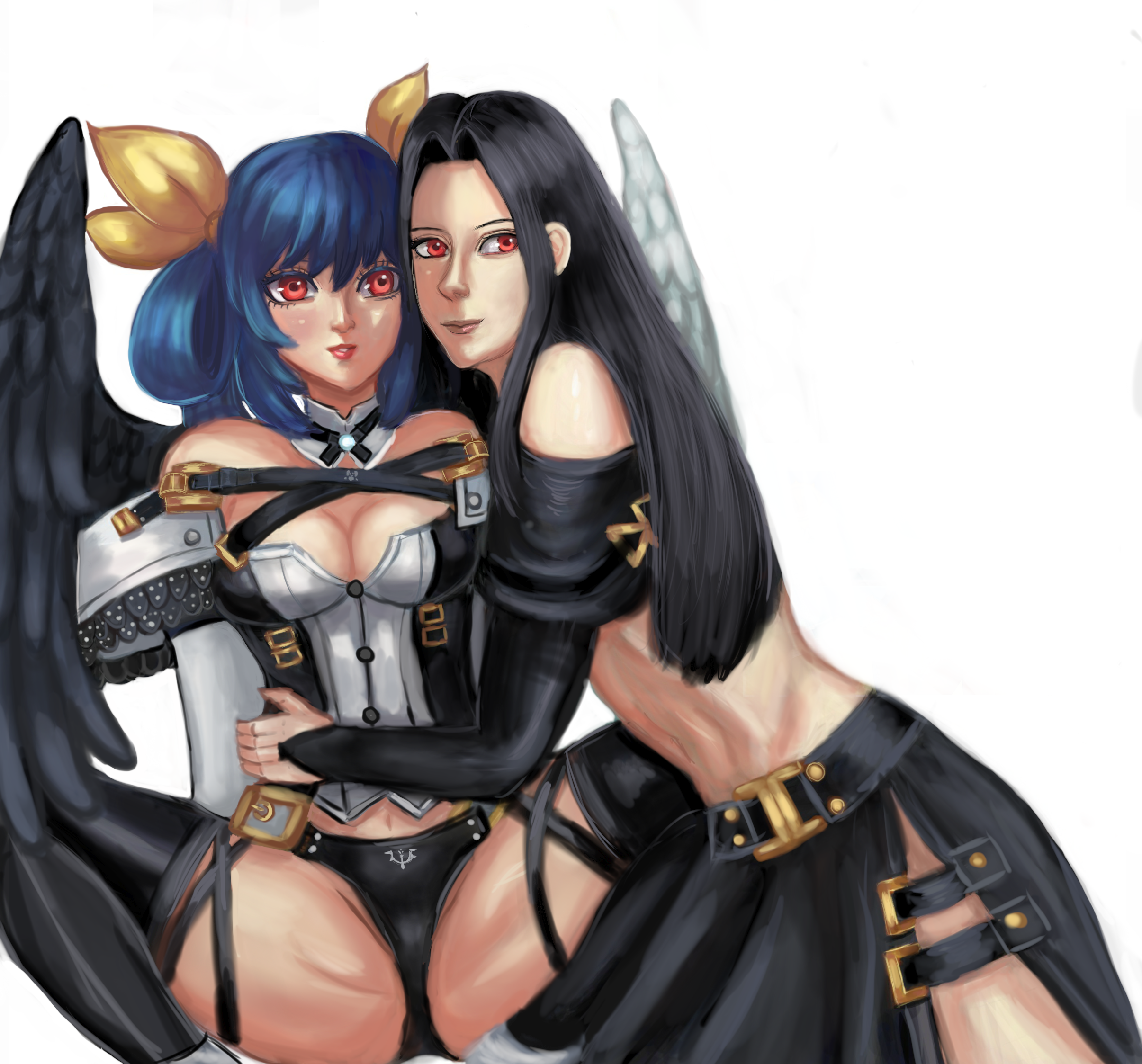 Anime 2411x2247 Guilty Gear Guilty gear strive Guilty Gear Xrd Dizzy (Guilty Gear) Testament (guilty gear) anime girl with wings anime games anime girls gothic fighting games