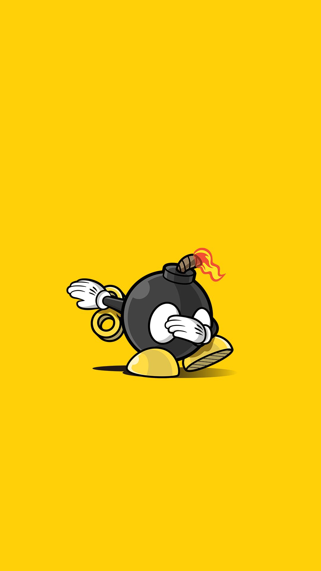 General 1080x1920 Bomb City dab Bob-omb simple background yellow yellow background video game characters