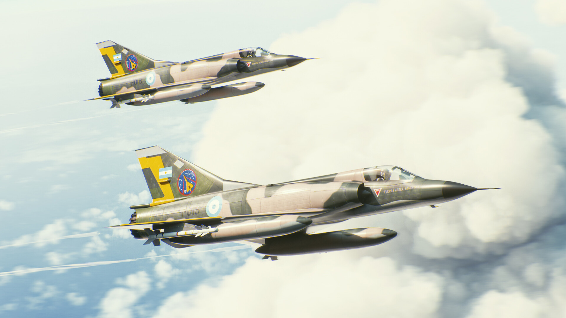 General 1920x1080 Mirage III aircraft military military aircraft artwork military vehicle Alex Klichowski jet fighter Argentina air force french aircraft vehicle clouds Dassault Aviation sky Argentine Air Force